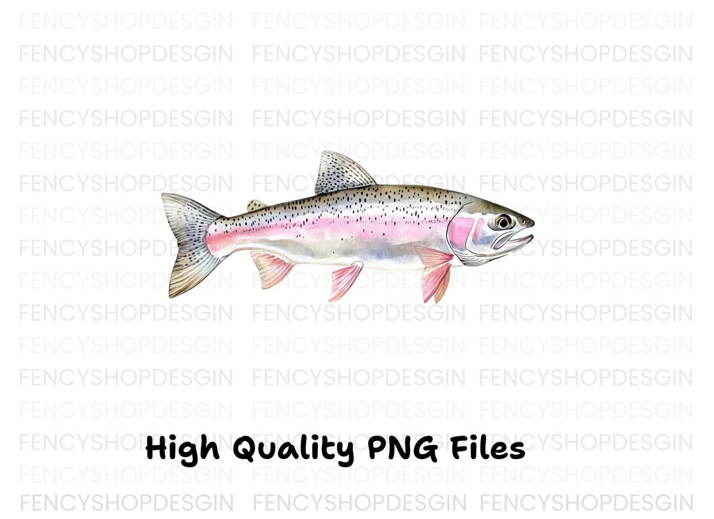 Rainbow Trout Fish Clipart Bundle