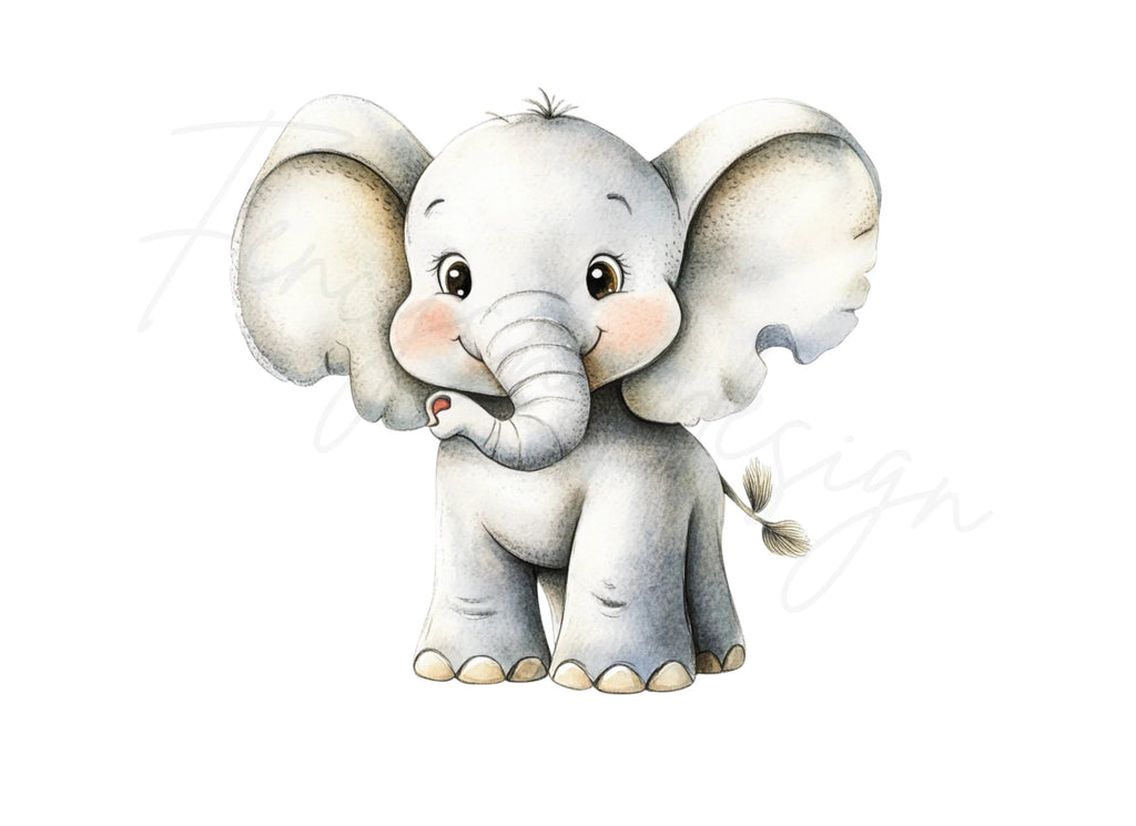Baby Elephant Clipart Bundle
