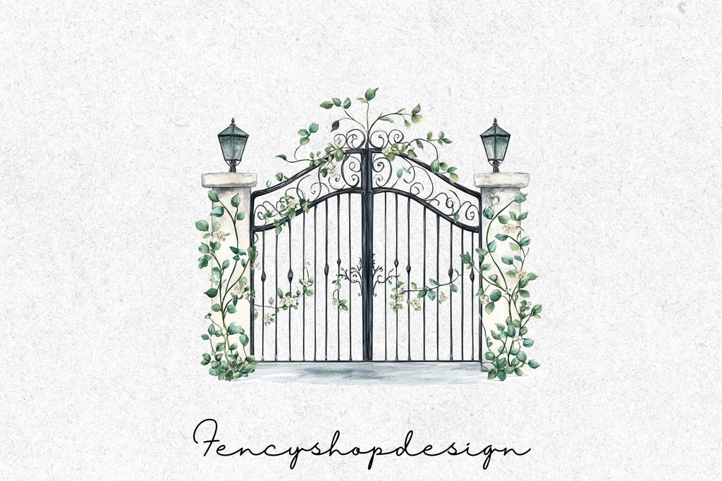 Elegant Ornate Gates Clipart Bundle
