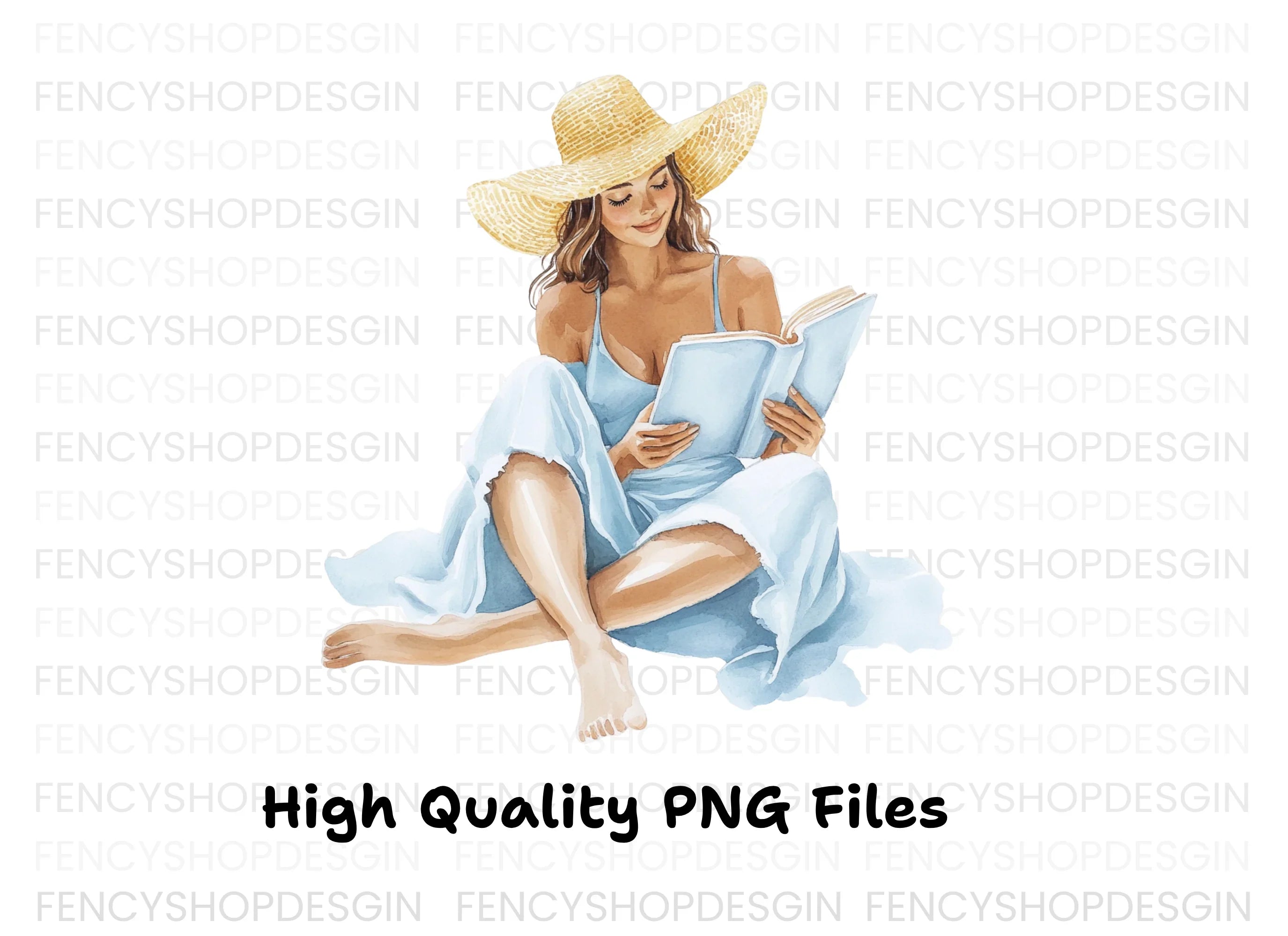 Women Reading Books Clipart Bundle