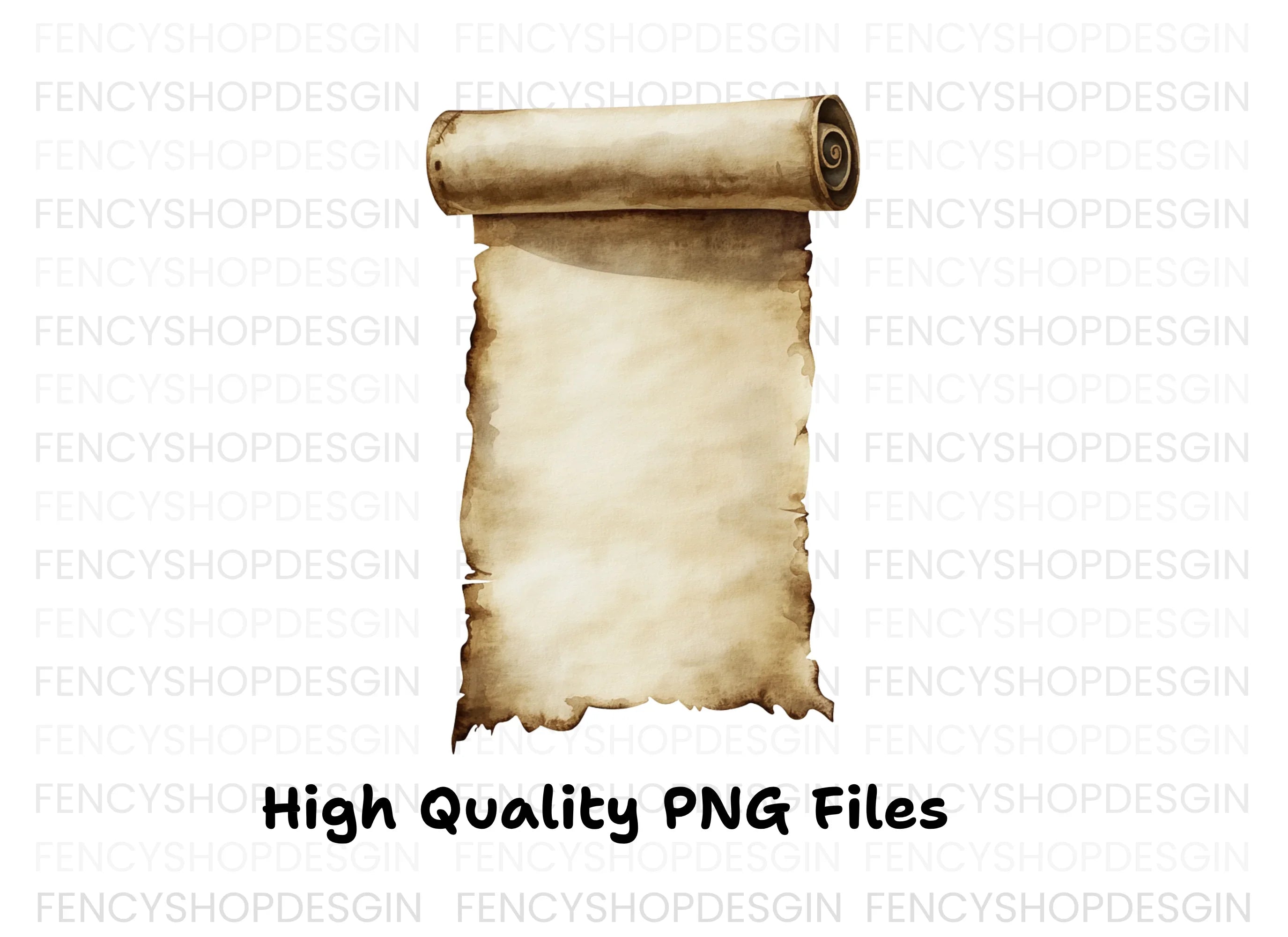 Aged Scroll Blank Space Clipart Bundle