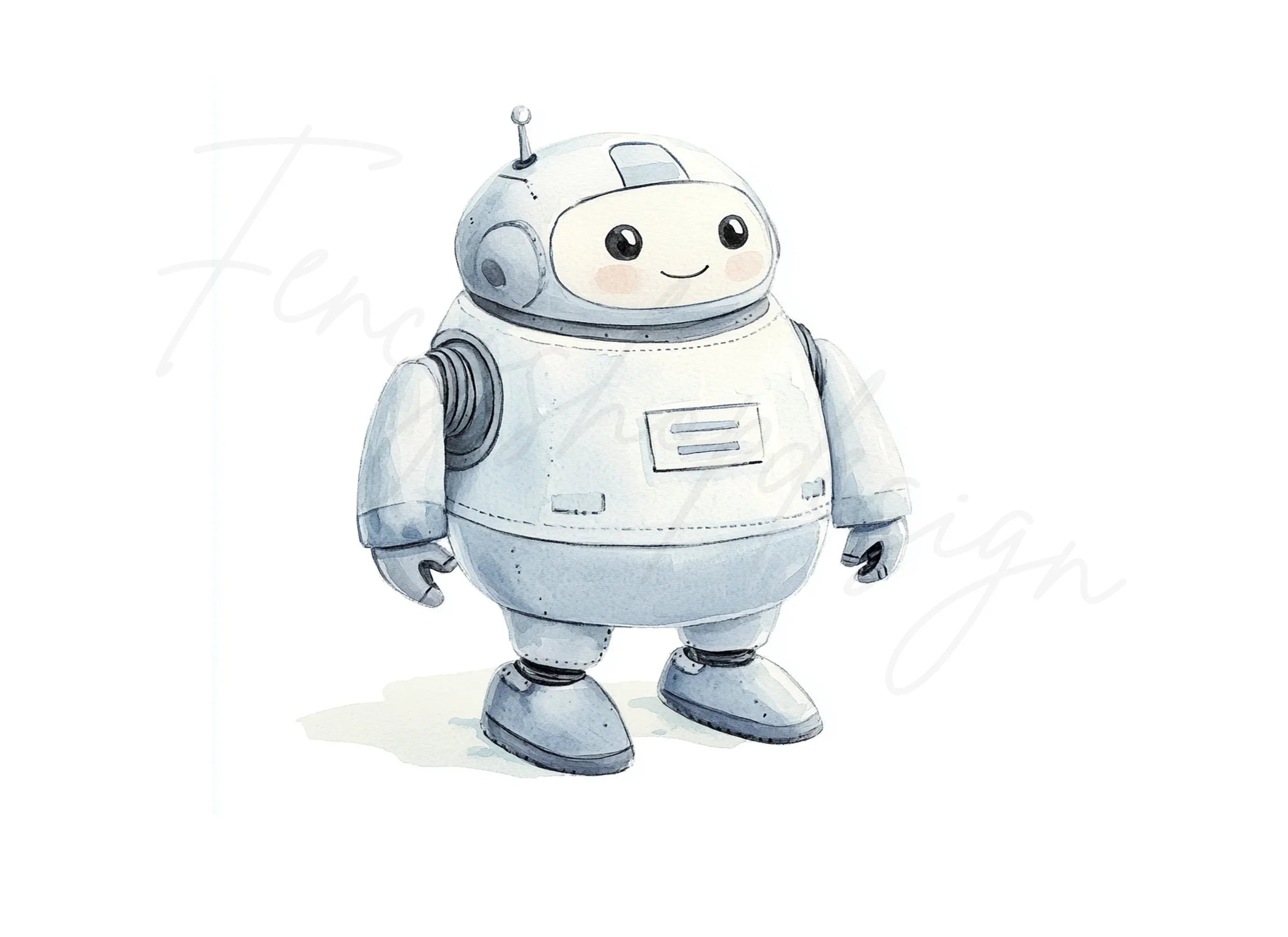 Cute Robot Clipart Bundle