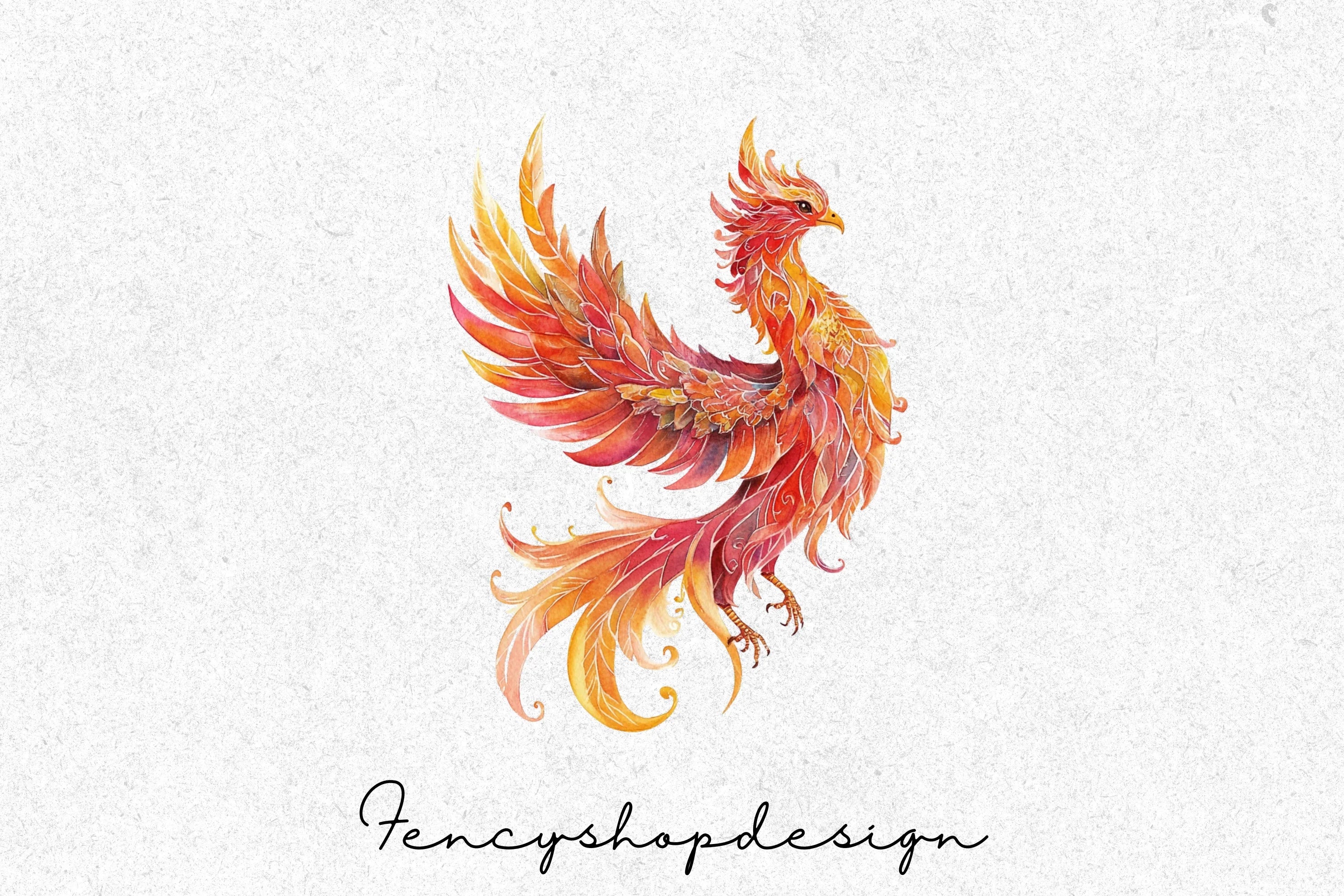 Majestic Phoenix Clipart Bundle