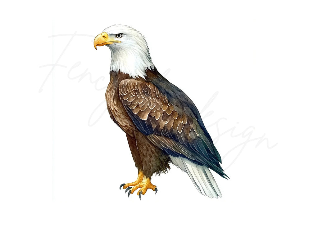 Realistic Bald Eagle Clipart Bundle