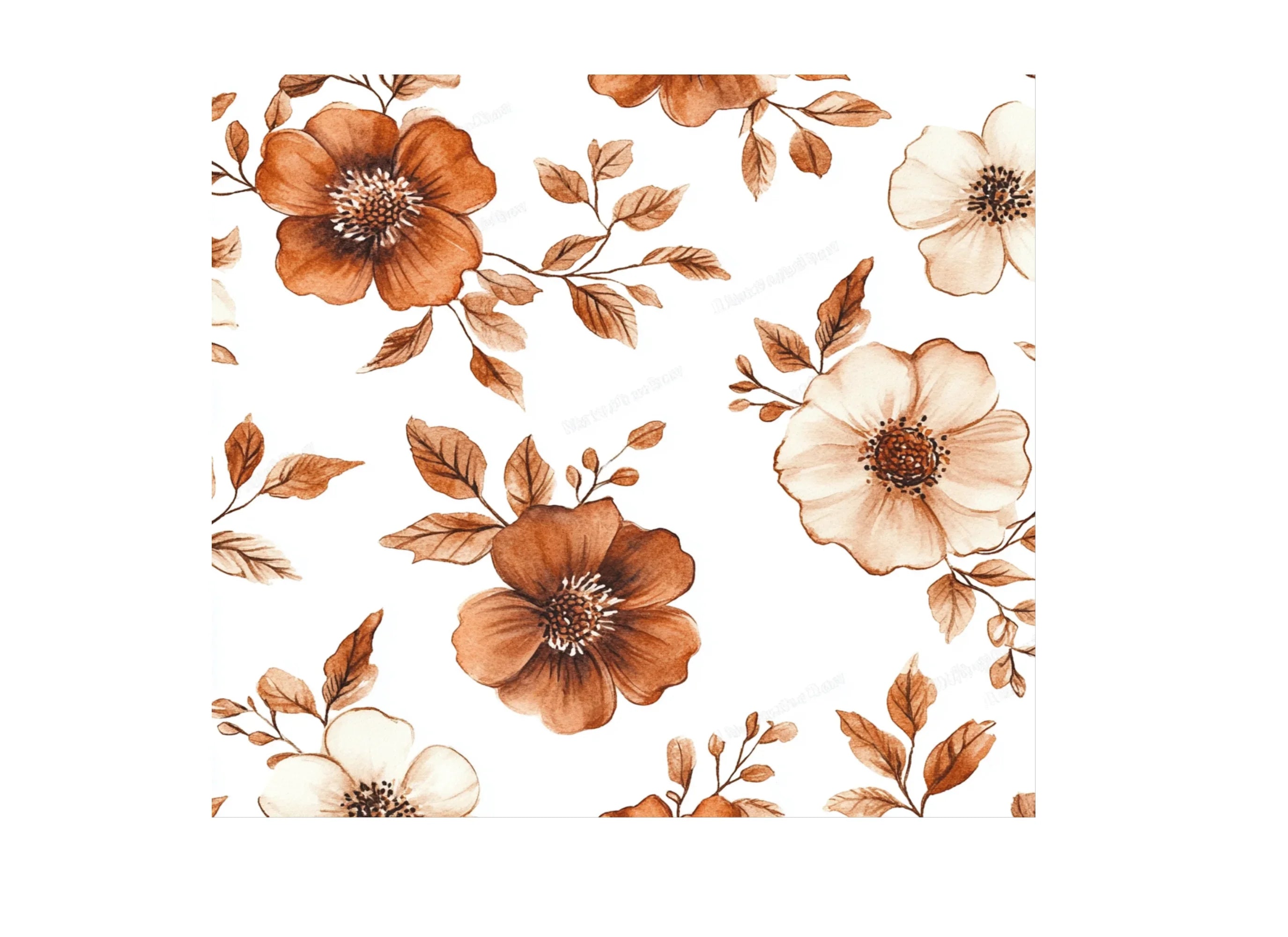 Seamless Floral Pattern Clipart Bundle