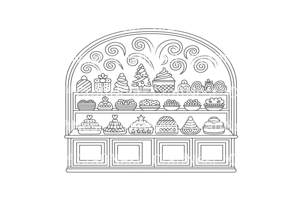 Festive Bakery Shop Coloring Books