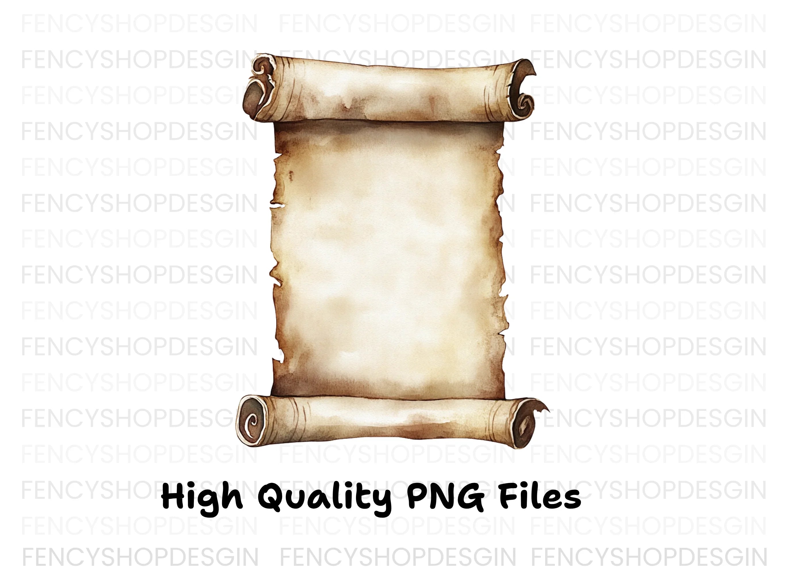 Aged Scroll Clipart Bundle