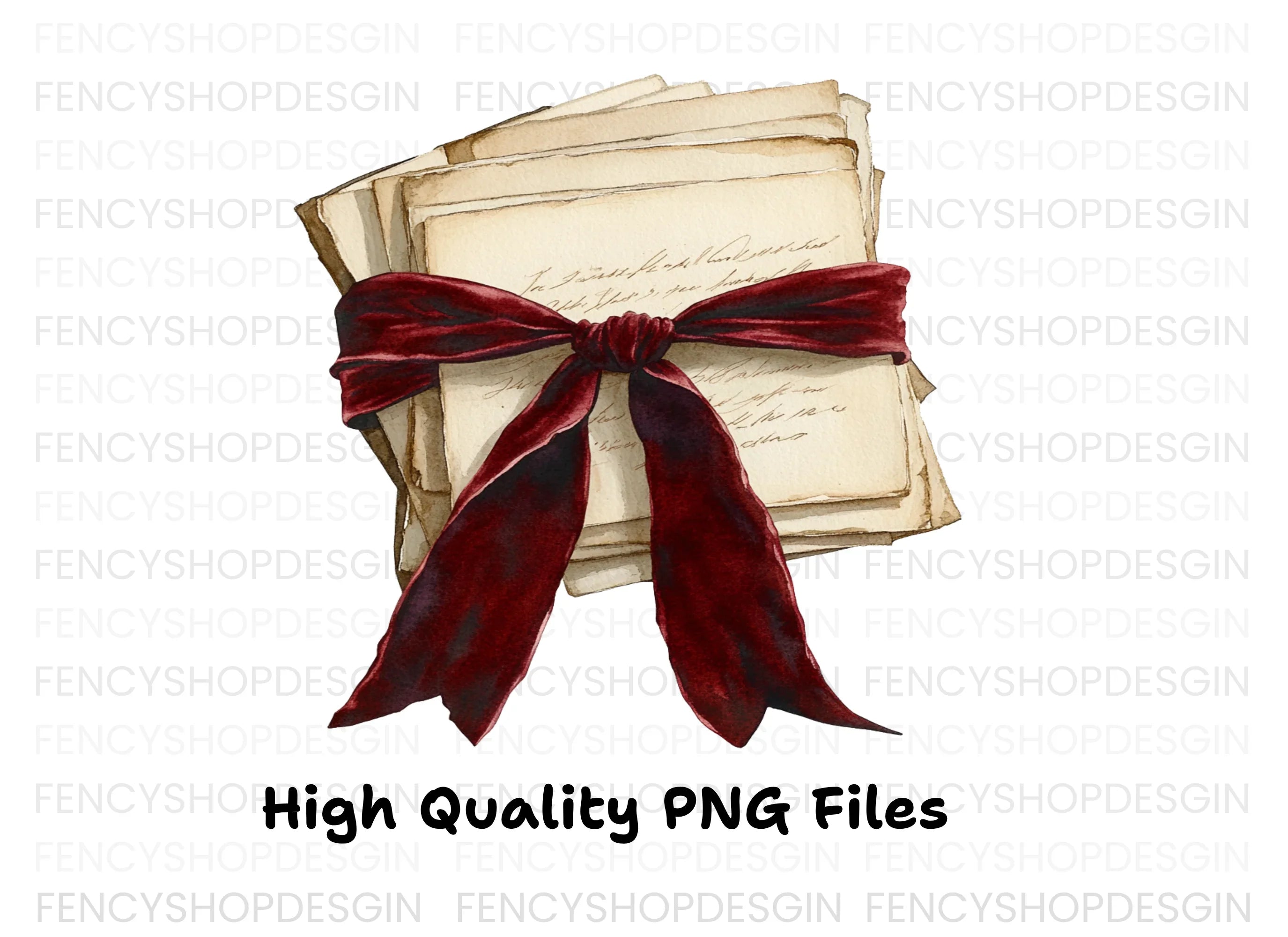 Handwritten Vintage Letters Clipart Bundle