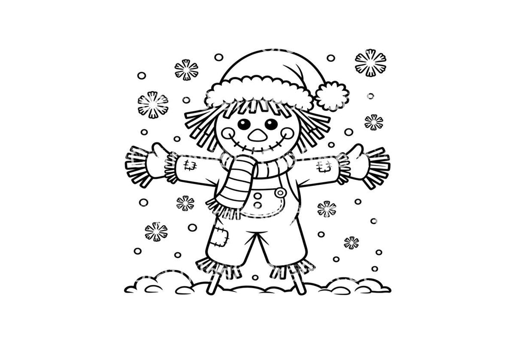 Winter Scarecrow Coloring Books