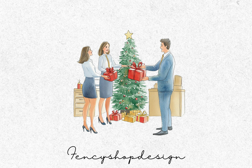 Holiday Gift Exchange Clipart Bundle
