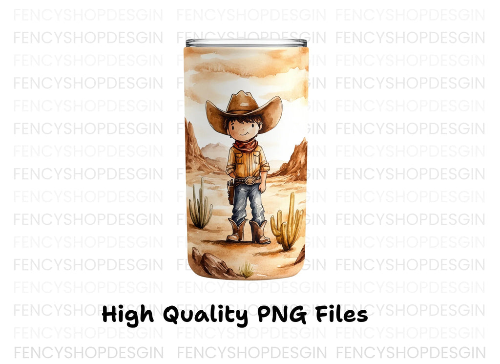 Cute Cowboy Tumbler Clipart Bundle