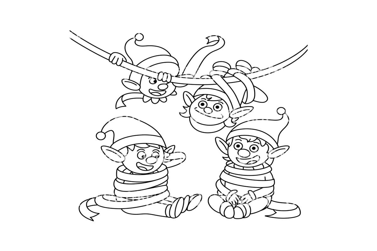 Christmas Elf Adventures Coloring Books