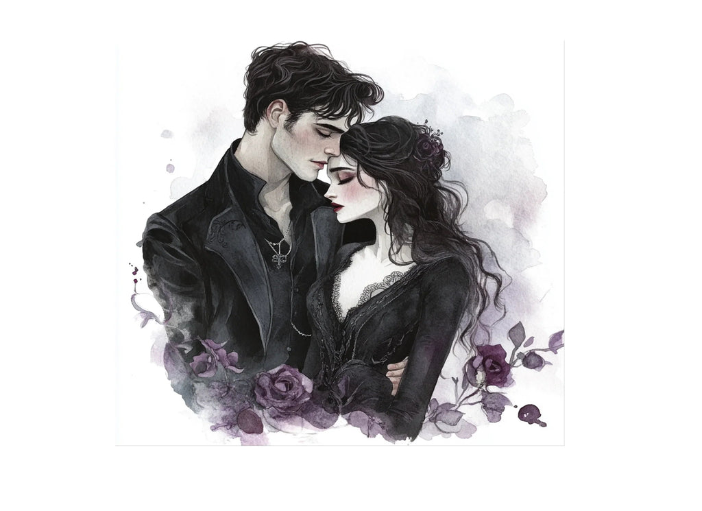Dark Fantasy Love Story Illustrations Clipart Bundle