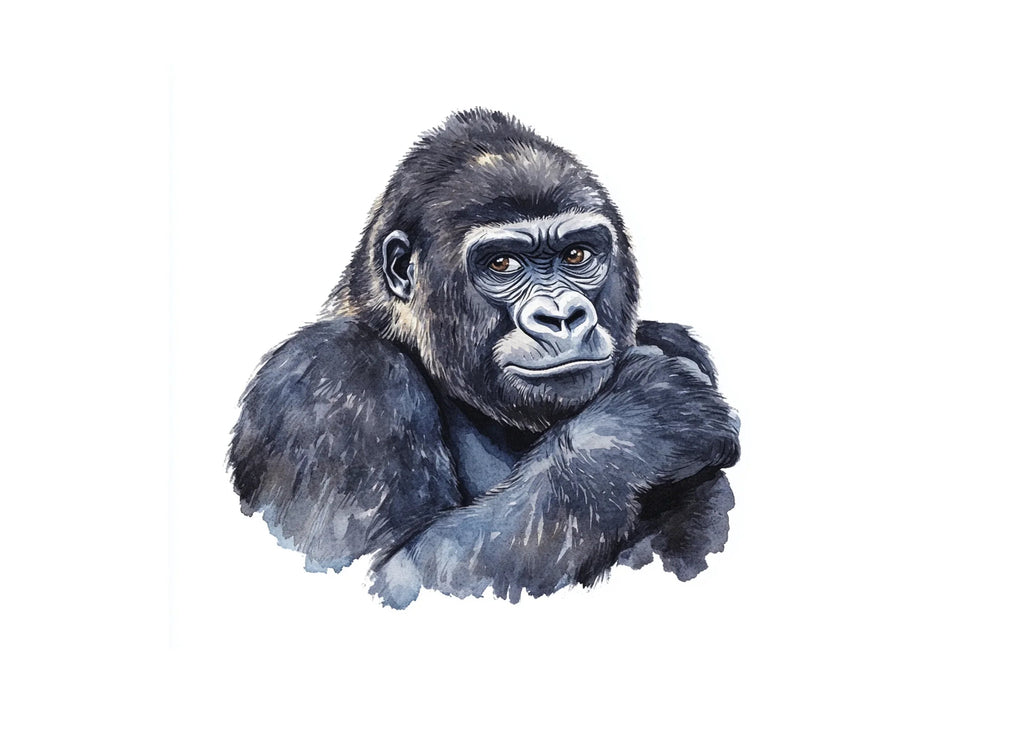 Gorilla Head Bust Clipart Bundle