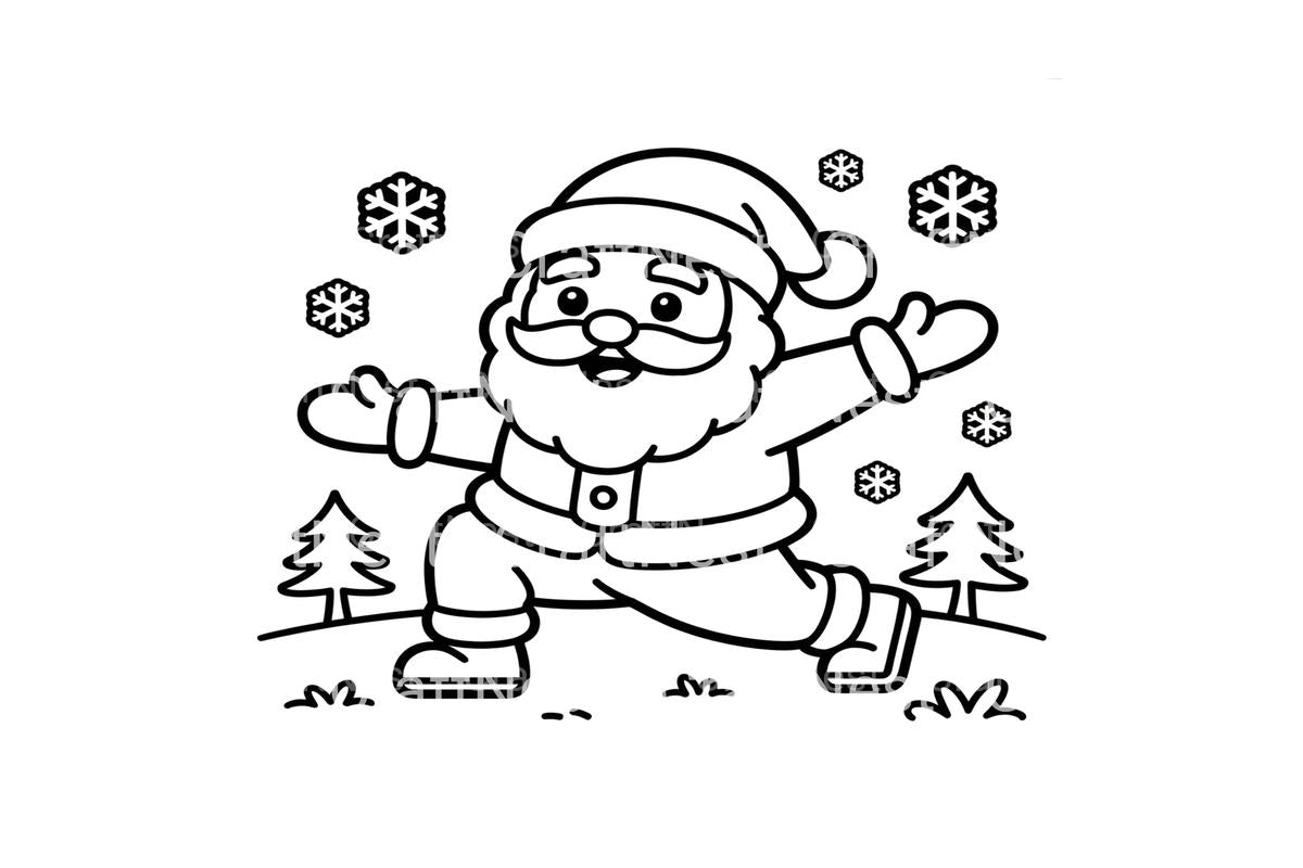 Jolly Santa Claus Winter Coloring Books