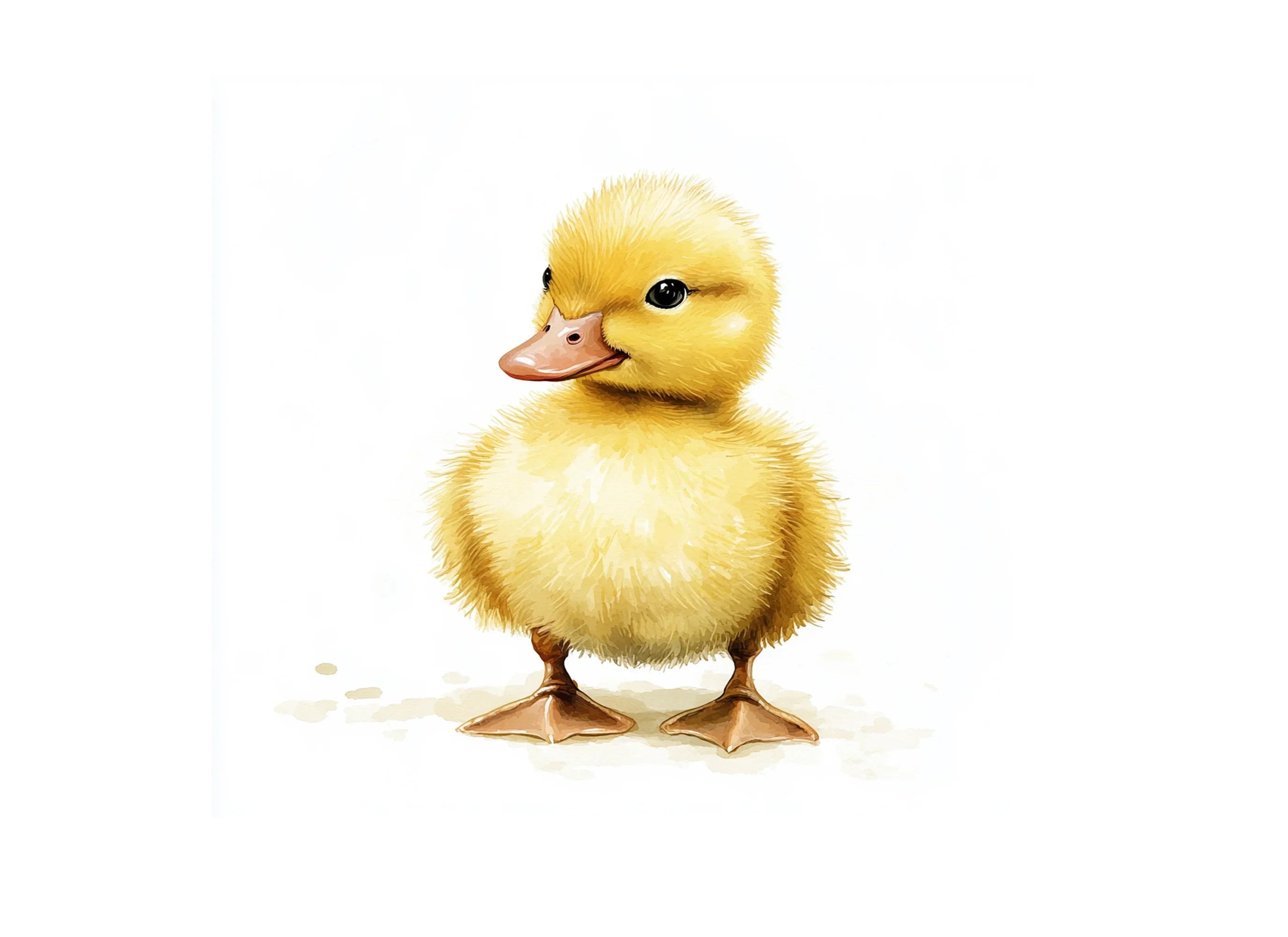 Fluffy Yellow Duckling Clipart Bundle