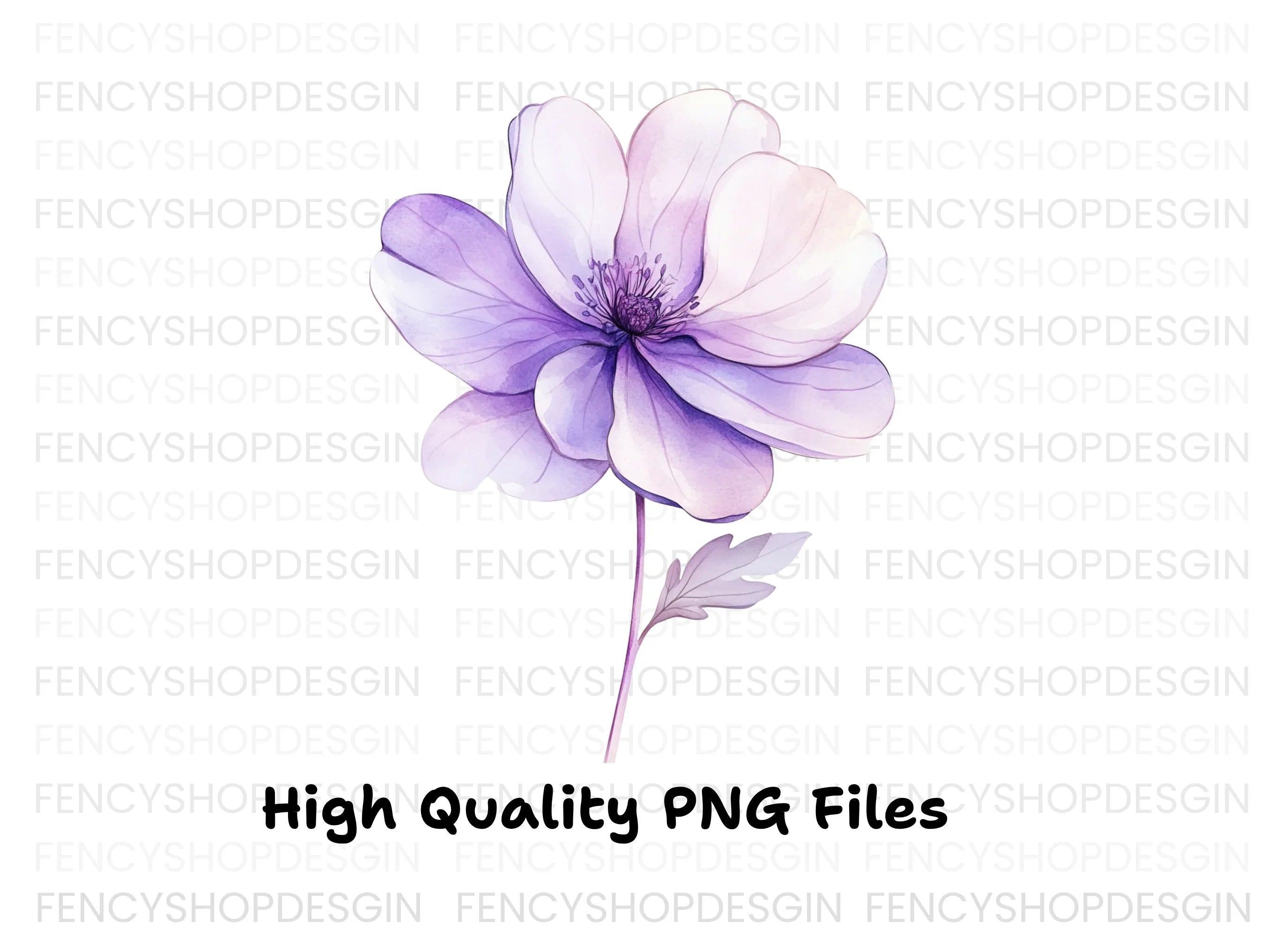 Elegant Purple Peony Flower Clipart Bundle