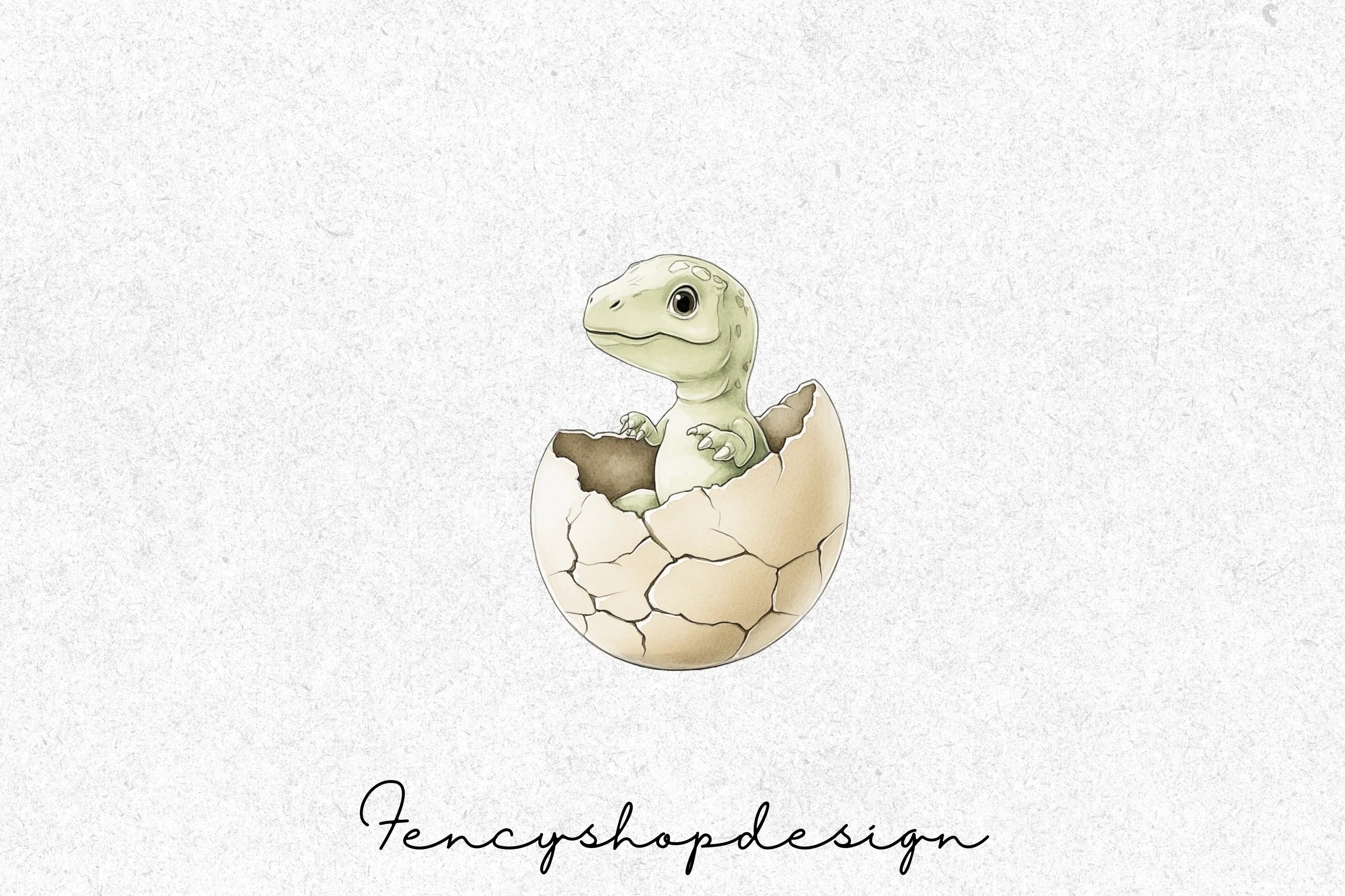 Cute Baby Dinosaur Hatching Clipart Bundle