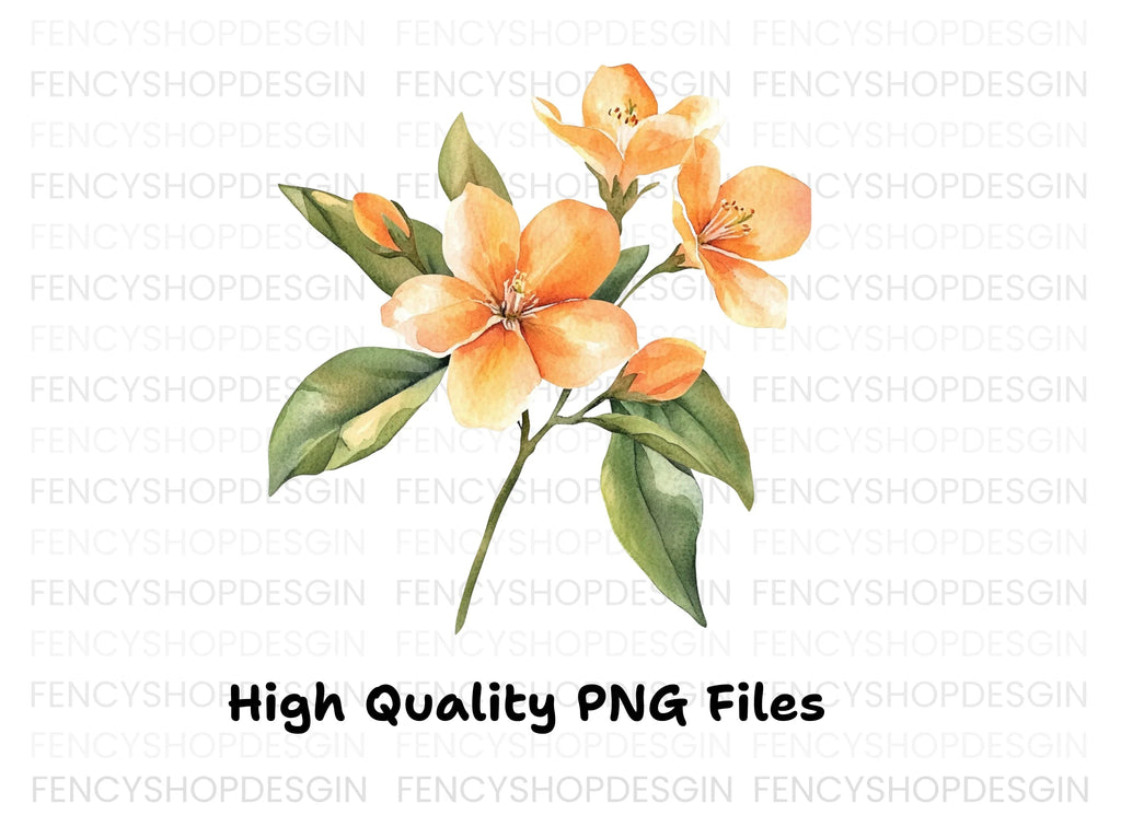 Orange Blossom Clipart Bundle