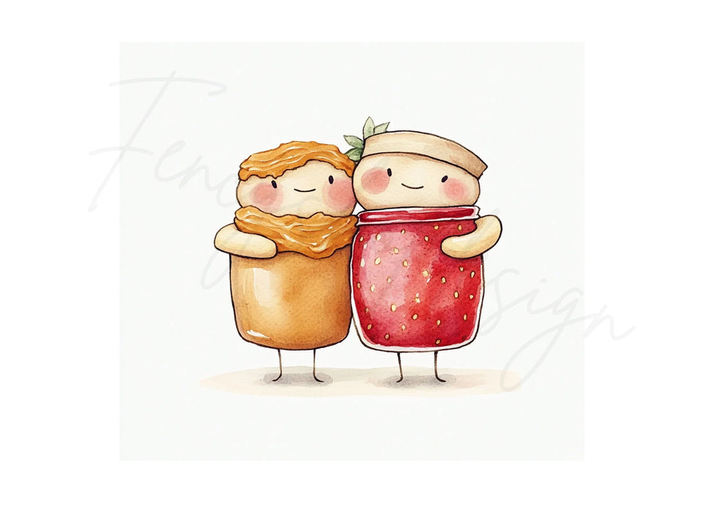 Cute Peanut Butter and Jelly Clipart Bundle