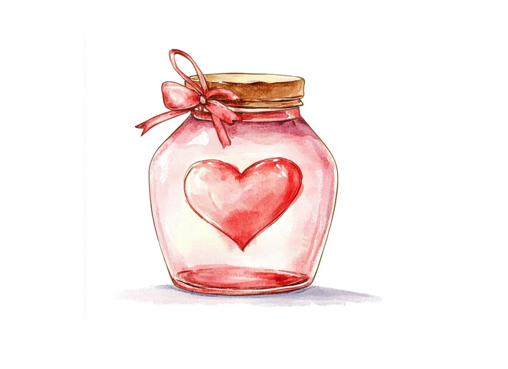 Sweet Heart Jars Clipart Bundle