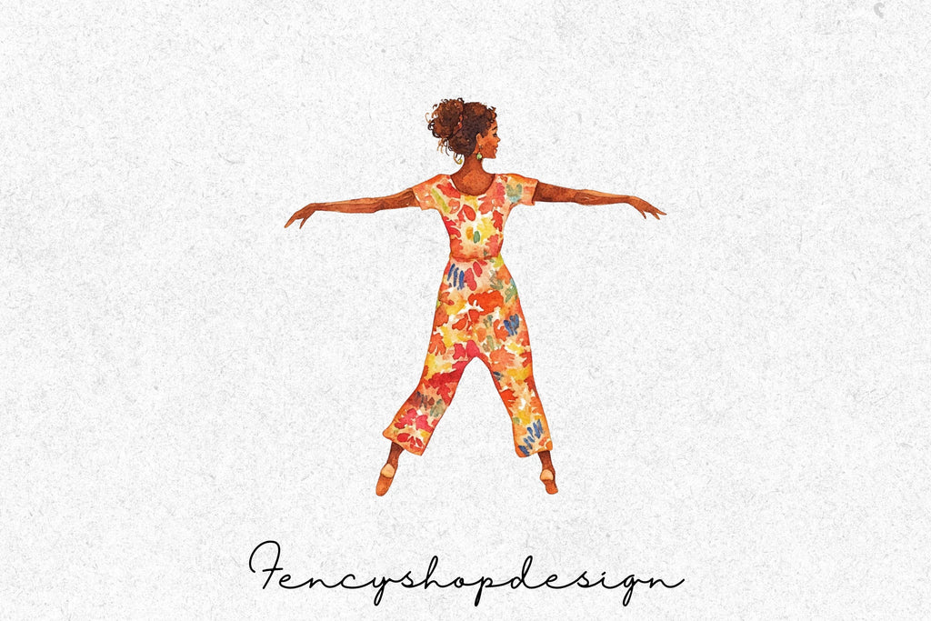 Vibrant African Women Dancing Clipart Bundle