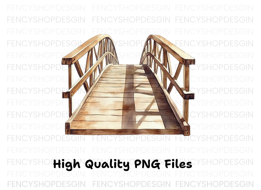 Wooden Bridge Clipart Bundle