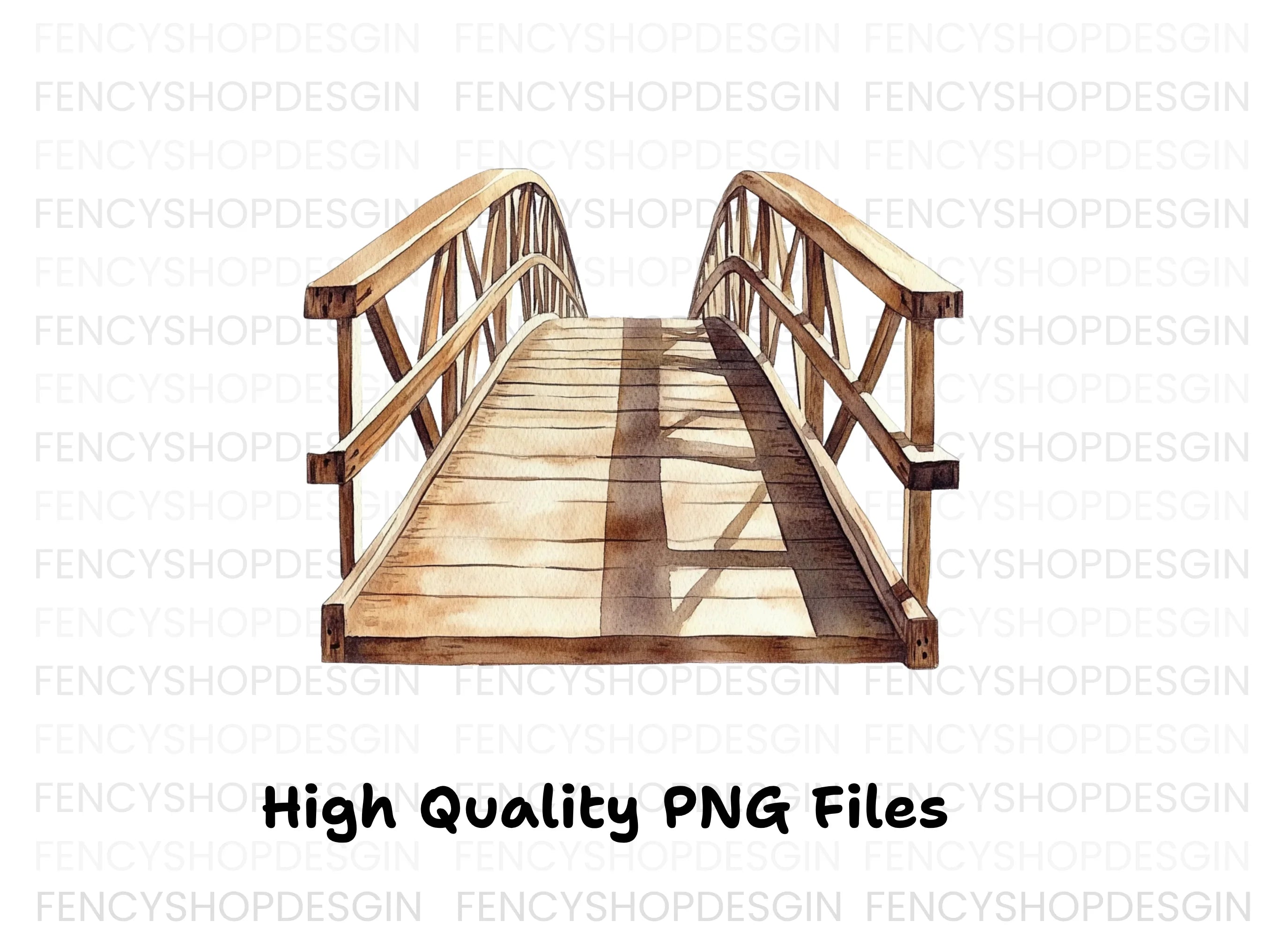 Wooden Bridge Clipart Bundle
