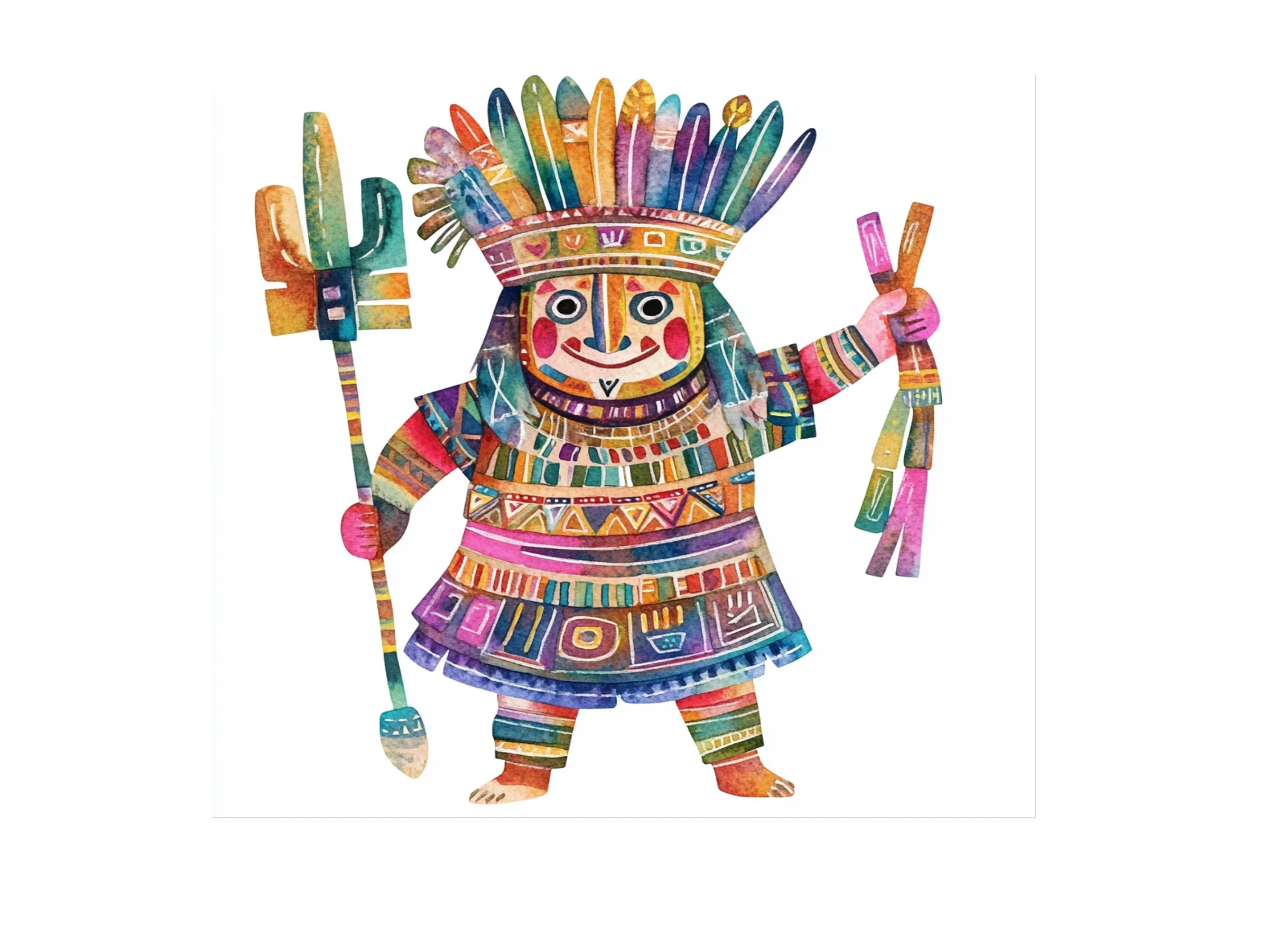 Indigenous Warrior Clipart Bundle