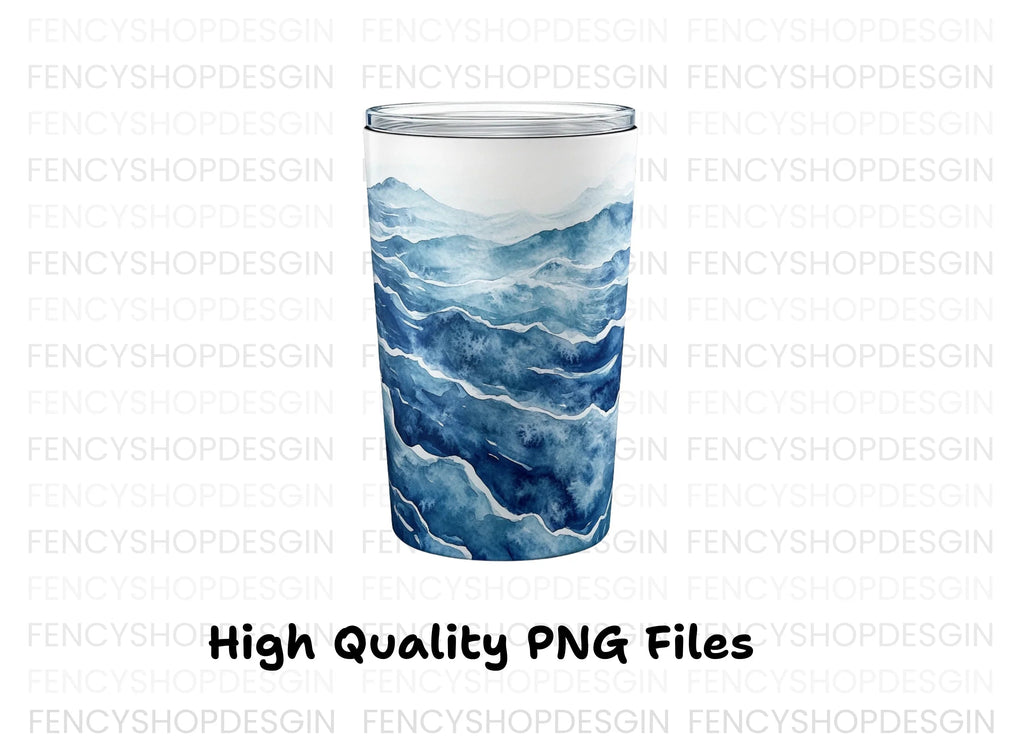 Ocean Waves Tumbler Clipart Bundle