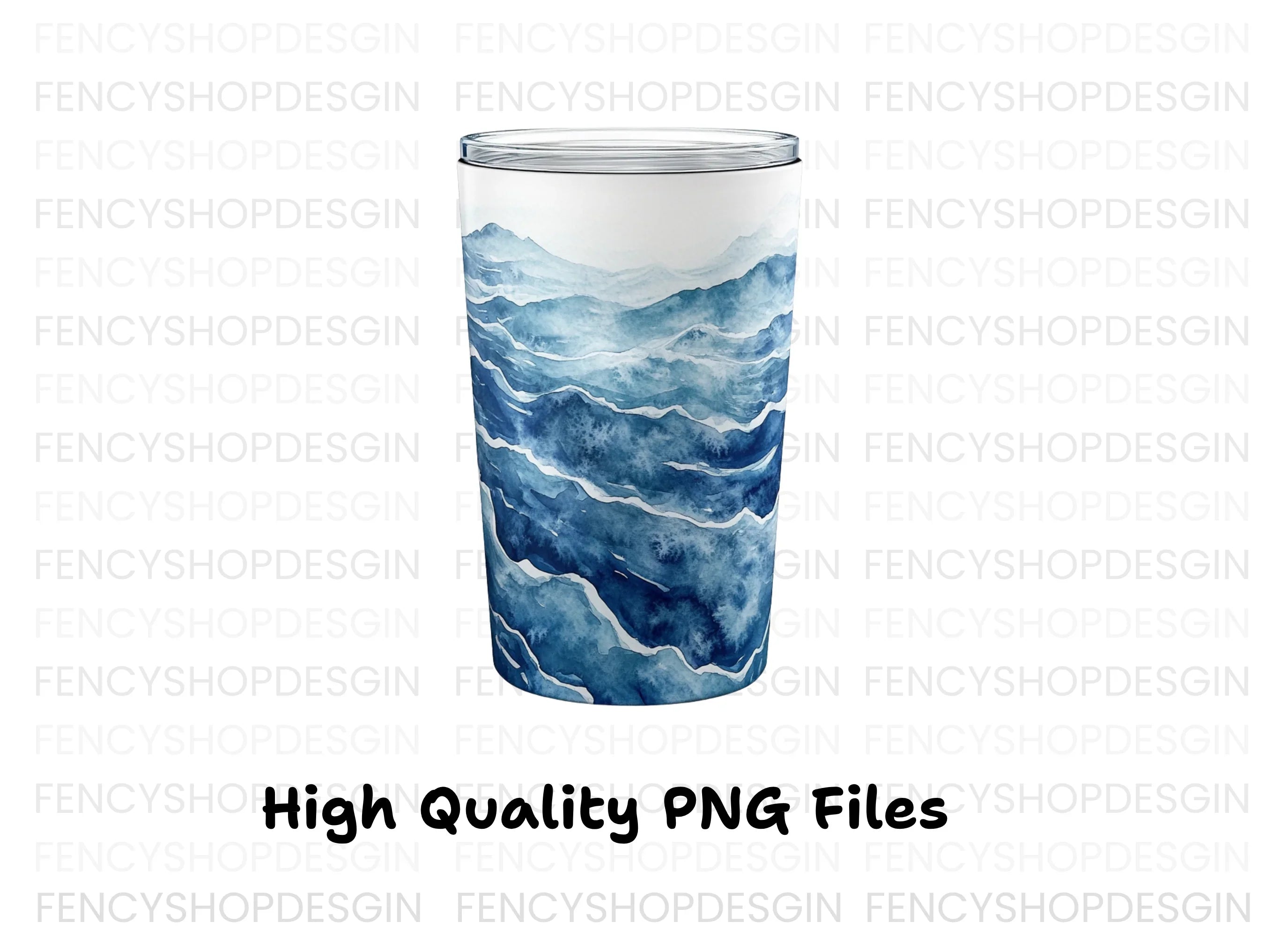 Ocean Waves Tumbler Clipart Bundle