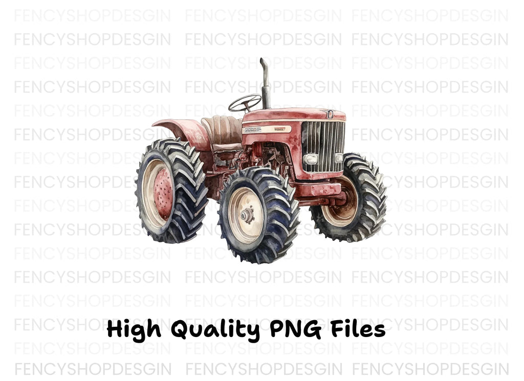 Vintage Farm Tractor Clipart Bundle