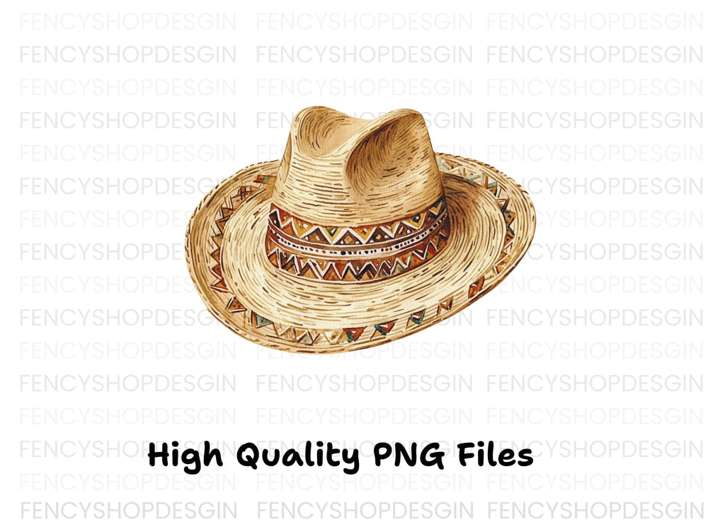 Rustic Sombrero Hat Clipart Bundle
