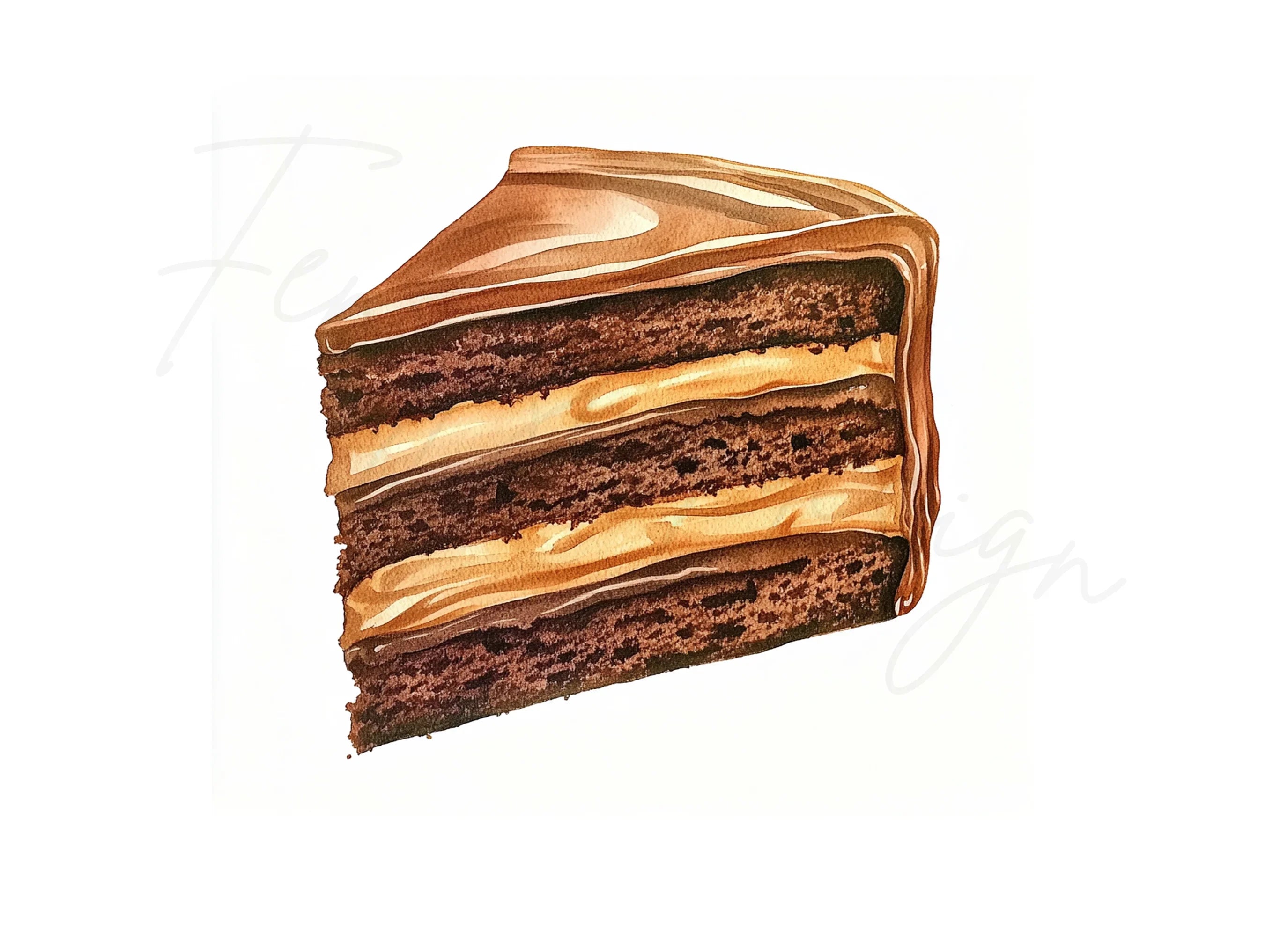 Chocolate Cake Slices Clipart Bundle