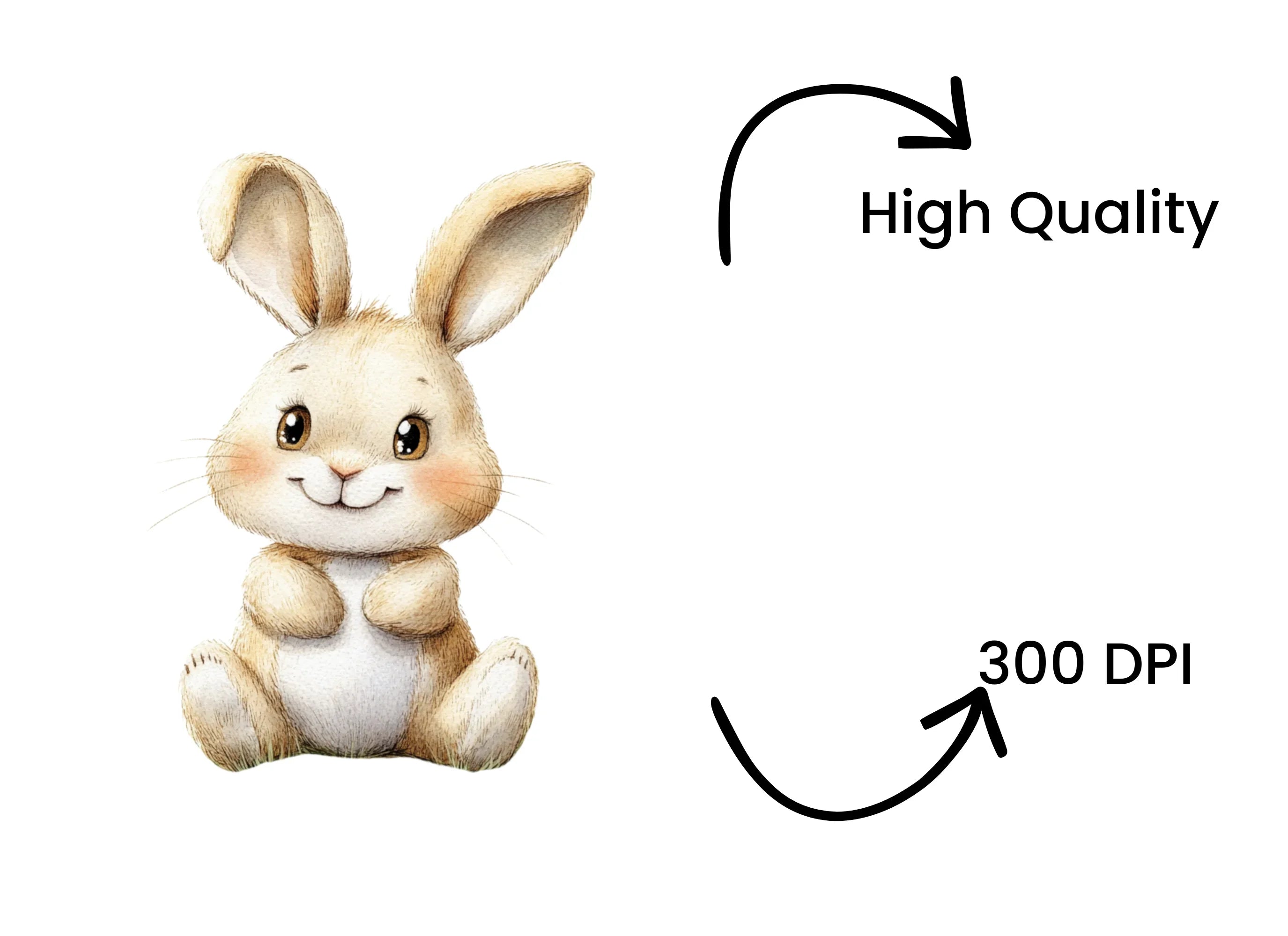 Cute Bunny Clipart Bundle