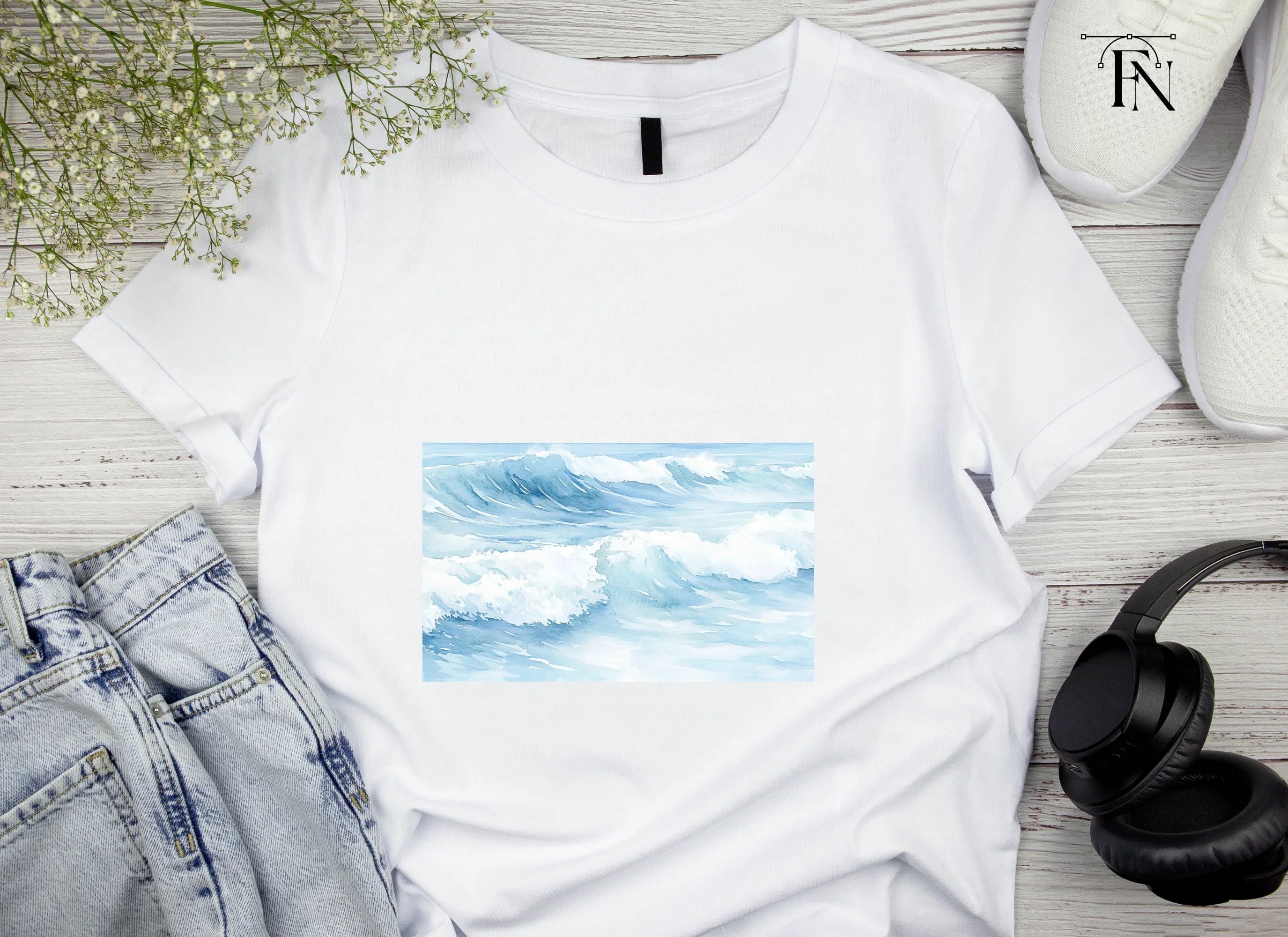 Dynamic Ocean Waves Clipart Bundle