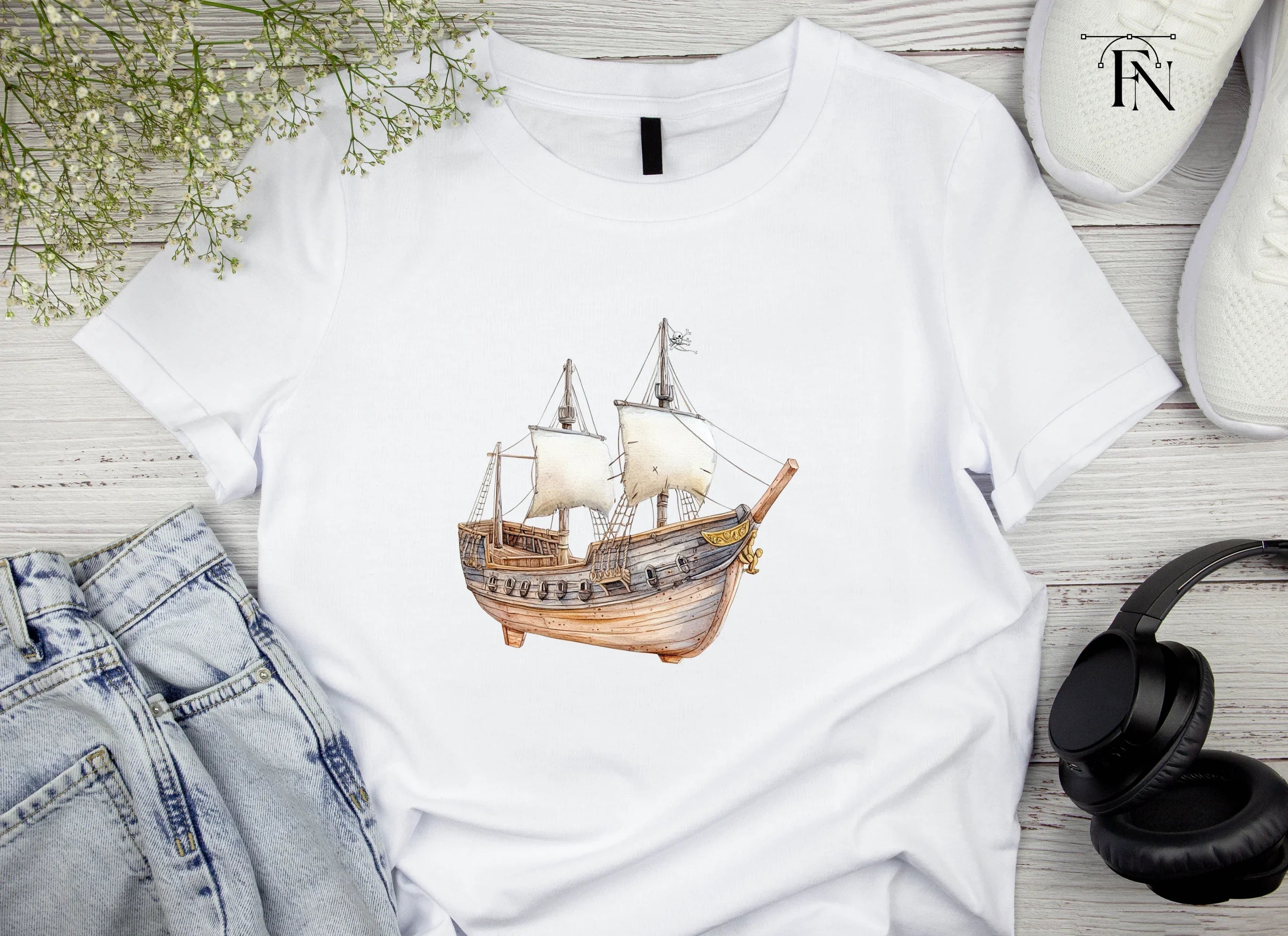 Pirate Ships Clipart Bundle