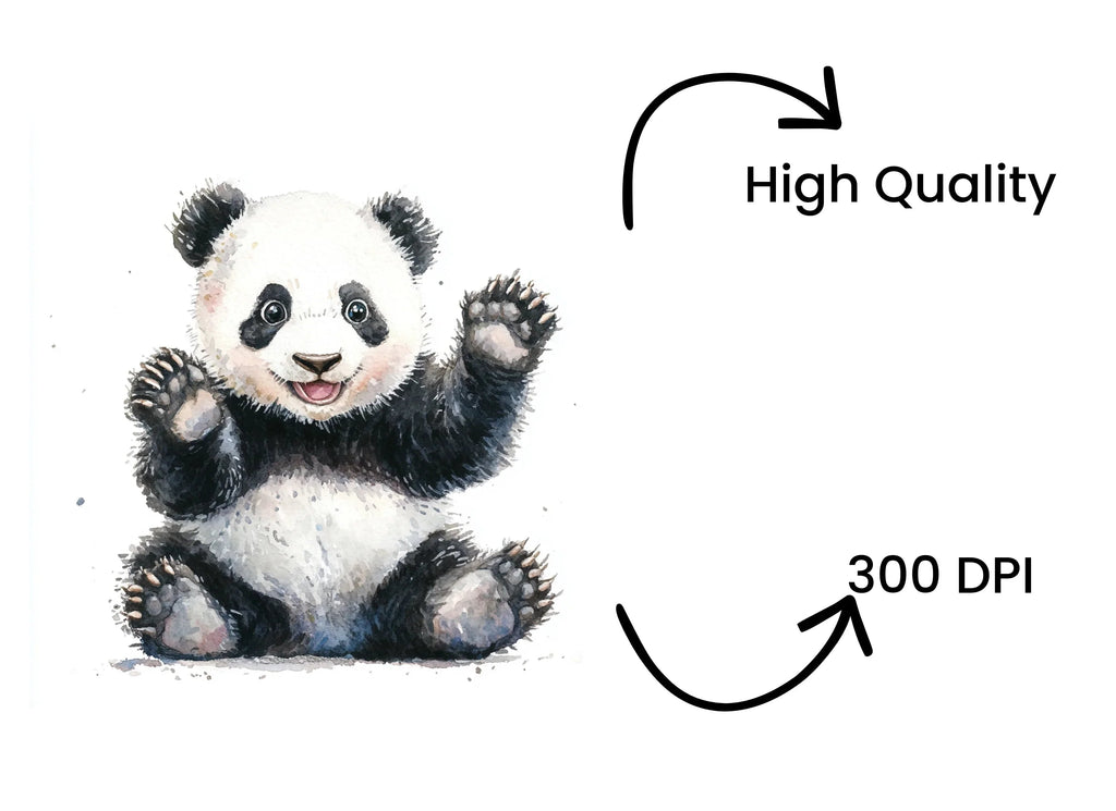 Happy Panda Bear Clipart Bundle