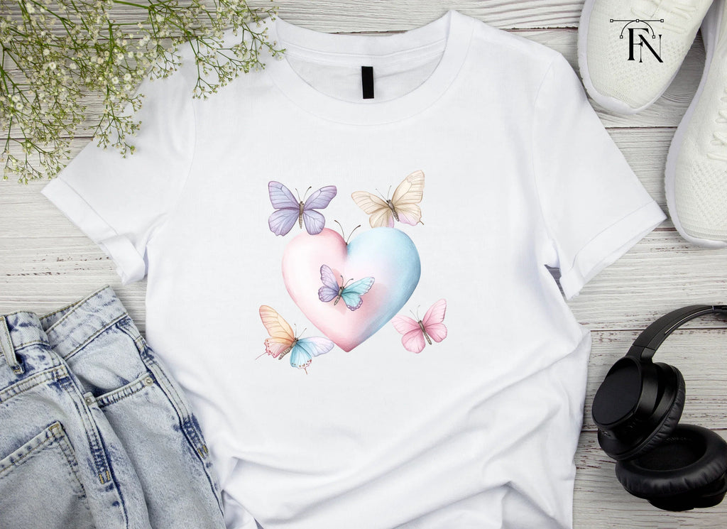 Hearts and Butterflies Clipart Bundle