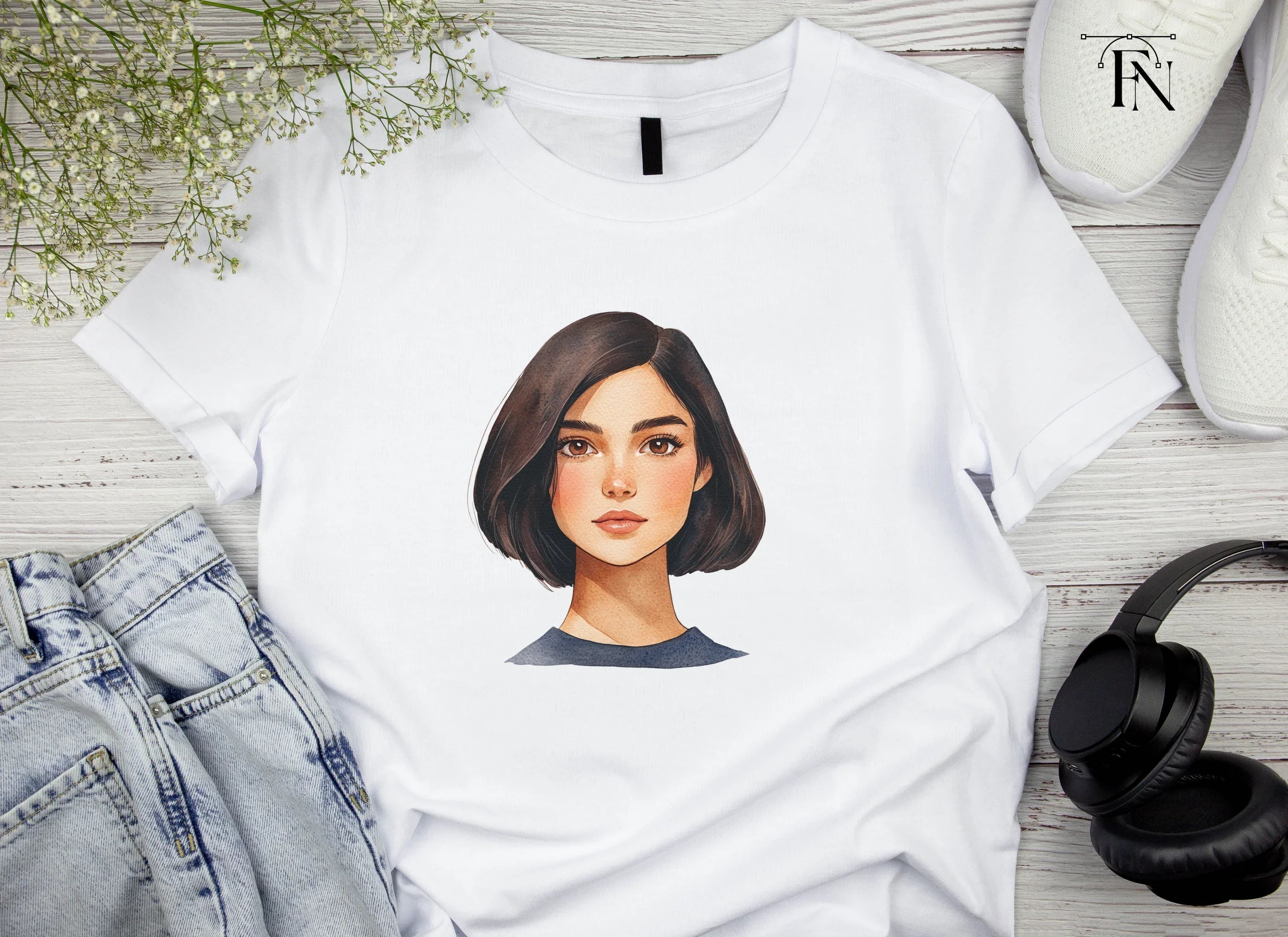 Bob Haircut Girl Clipart Bundle