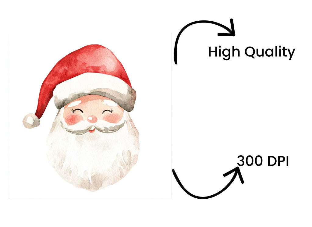 Santa Claus Faces Clipart Bundle