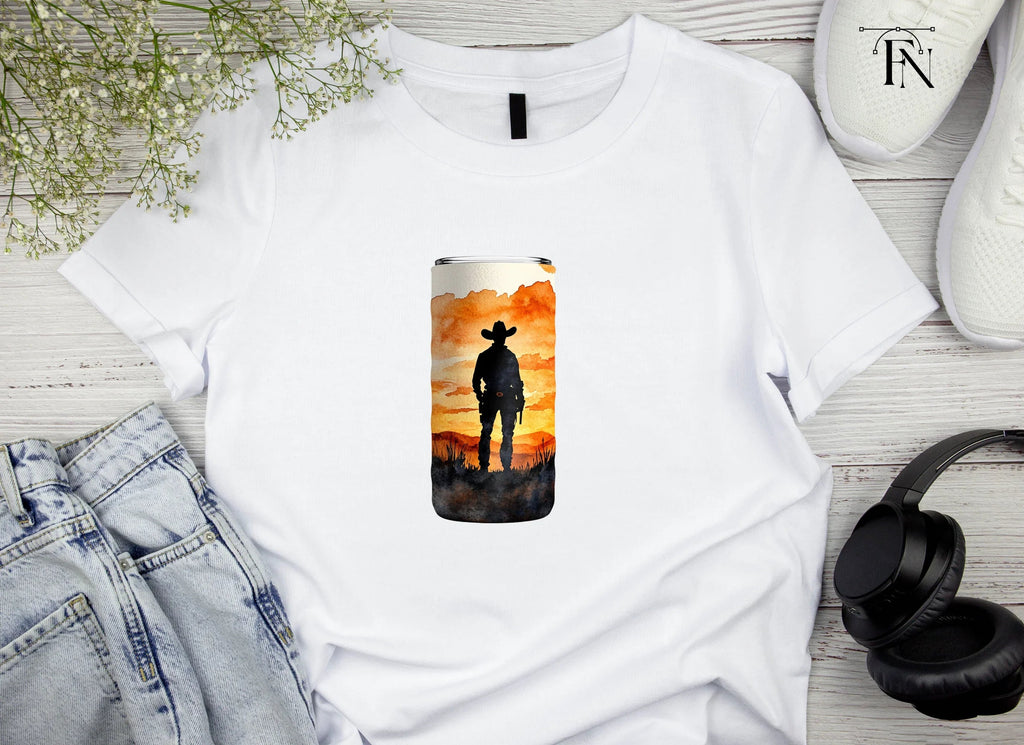 Western Cowboy Silhouette Tumbler Clipart Bundle