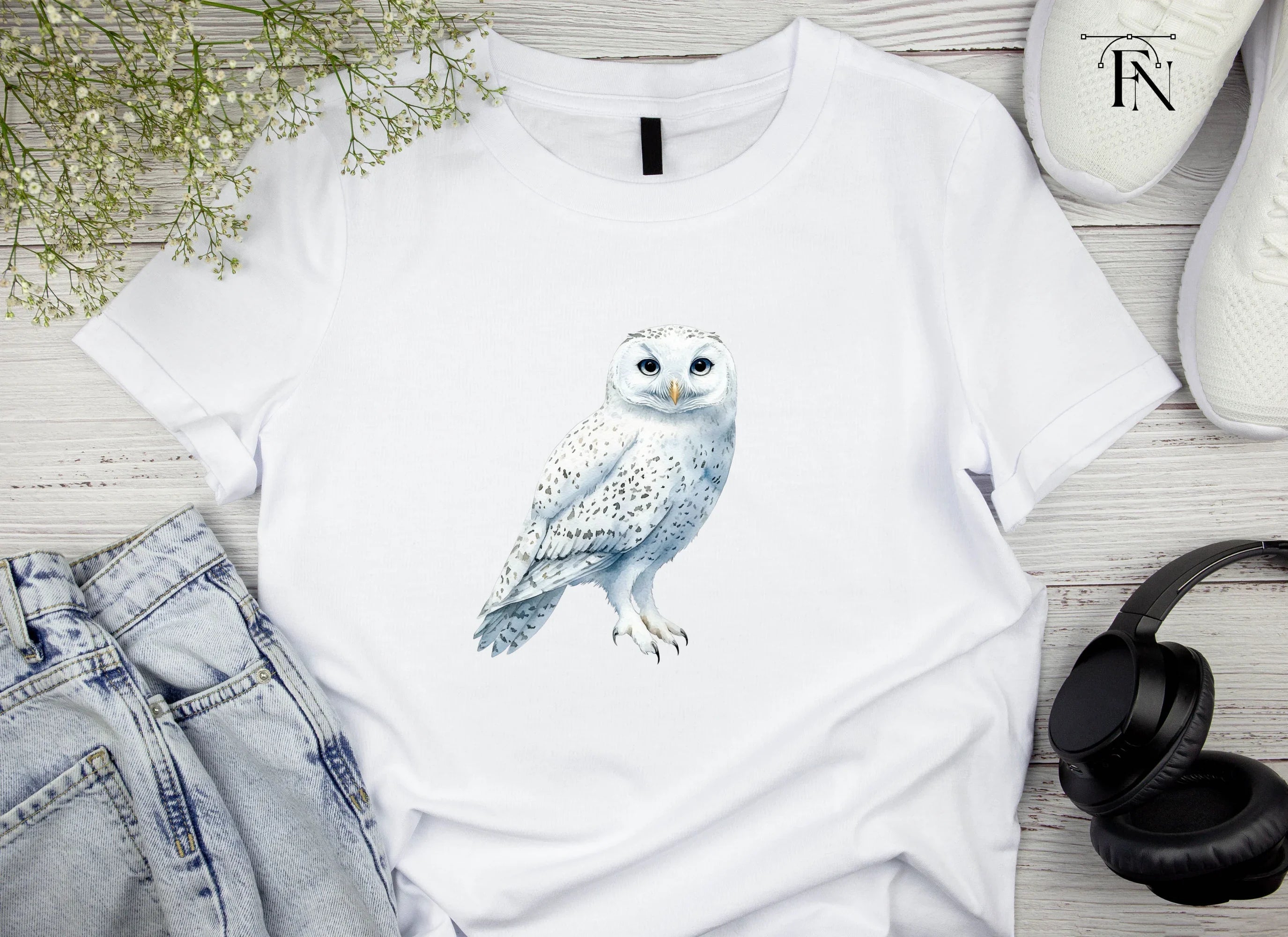Snowy Owl Clipart Bundle