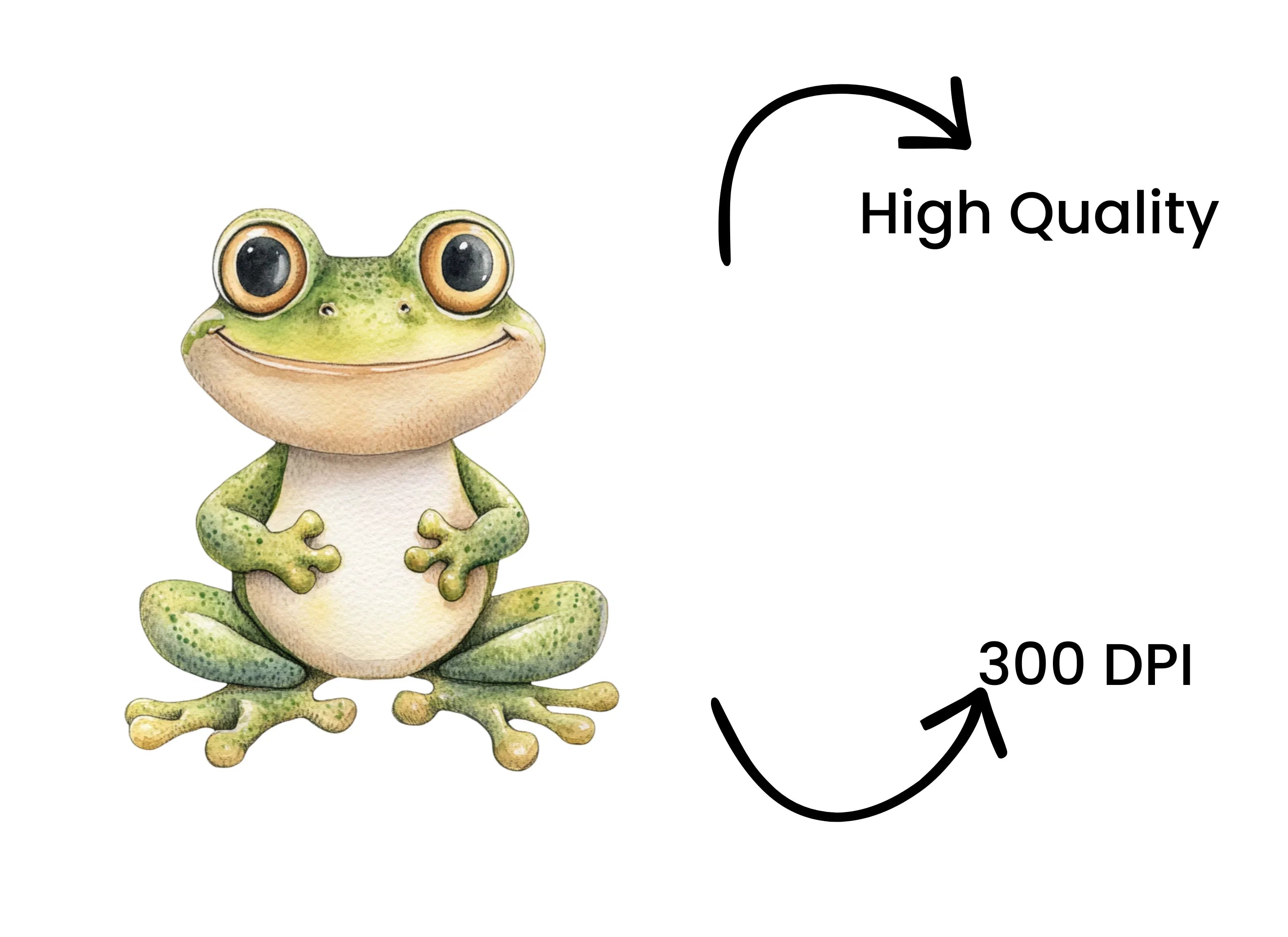 Charming Green Frog Clipart Bundle