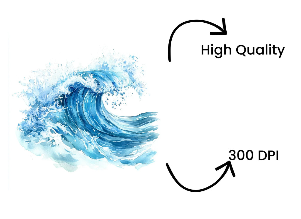 Dynamic Ocean Waves Clipart Bundle