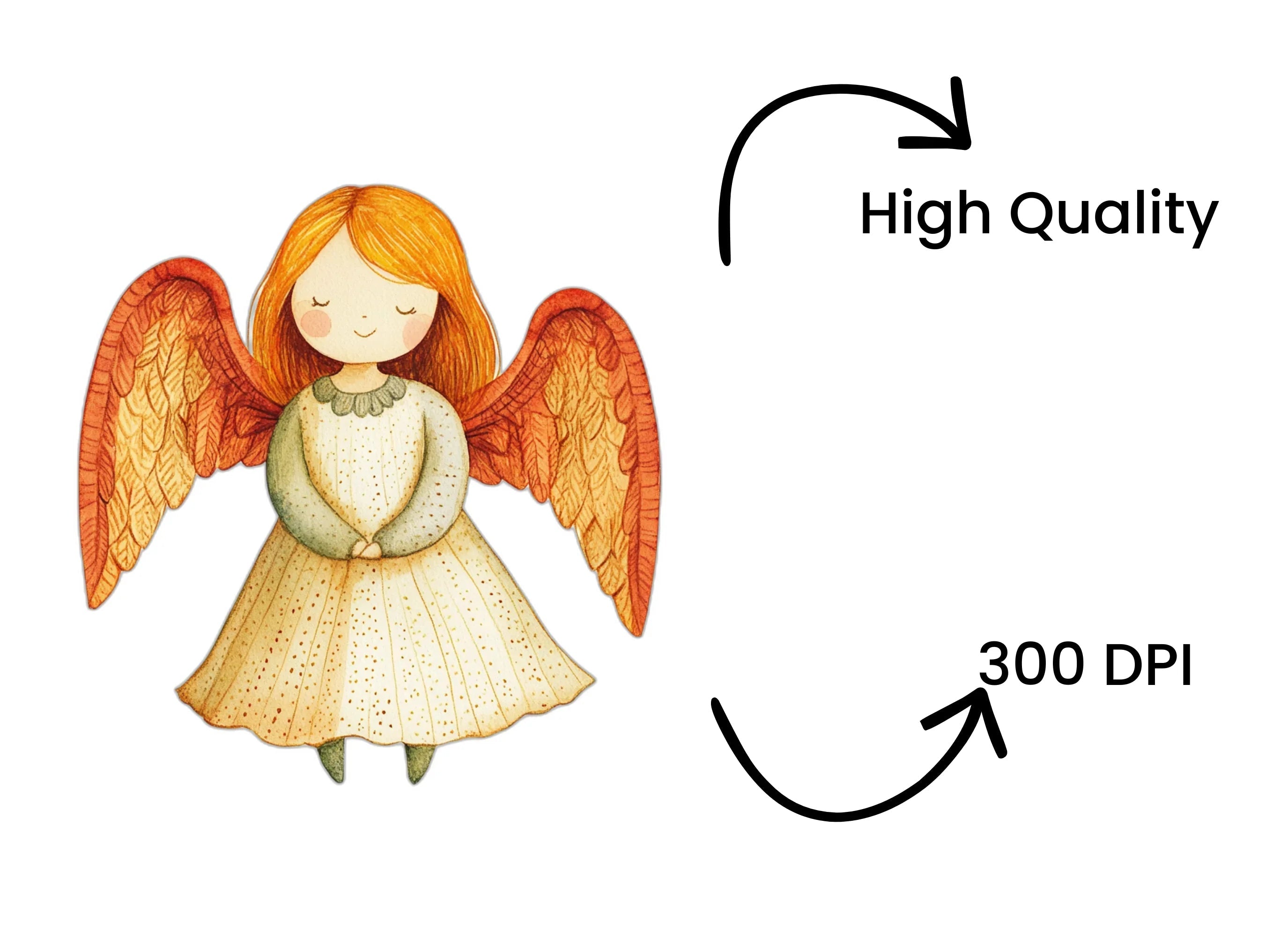 Cute Angel Clipart Bundle