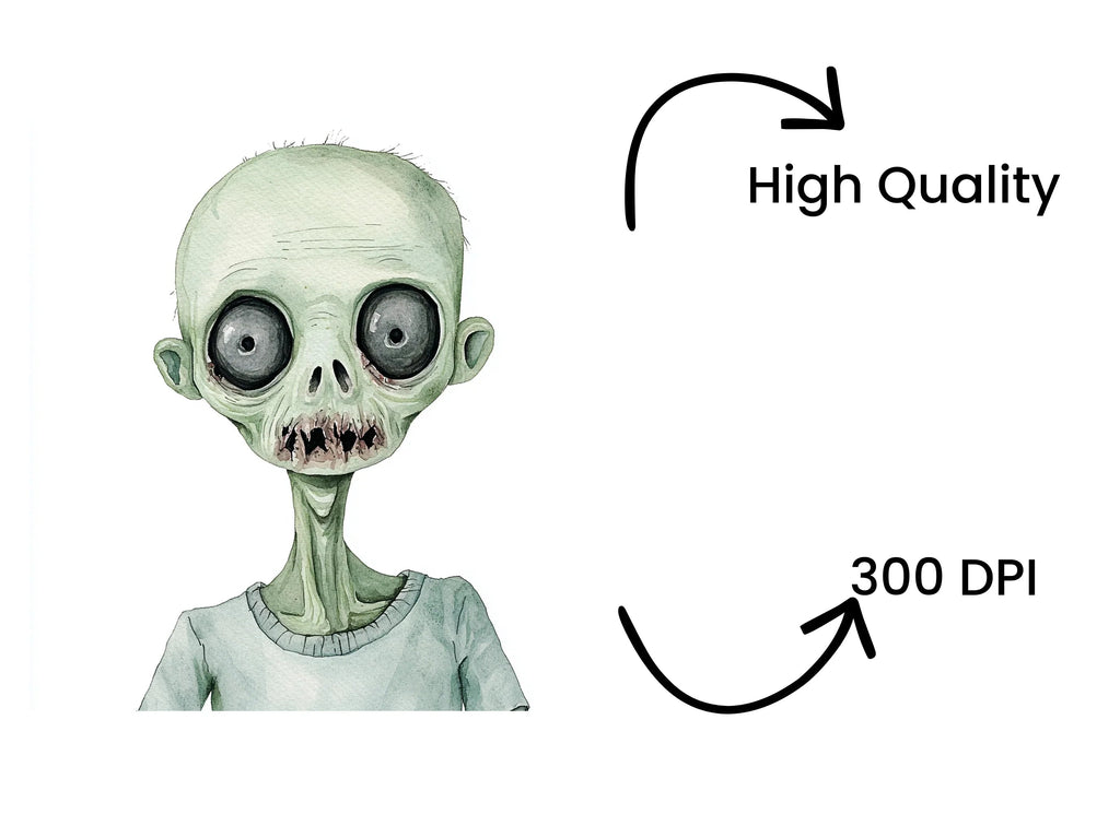 Cute Zombie Clipart Bundle
