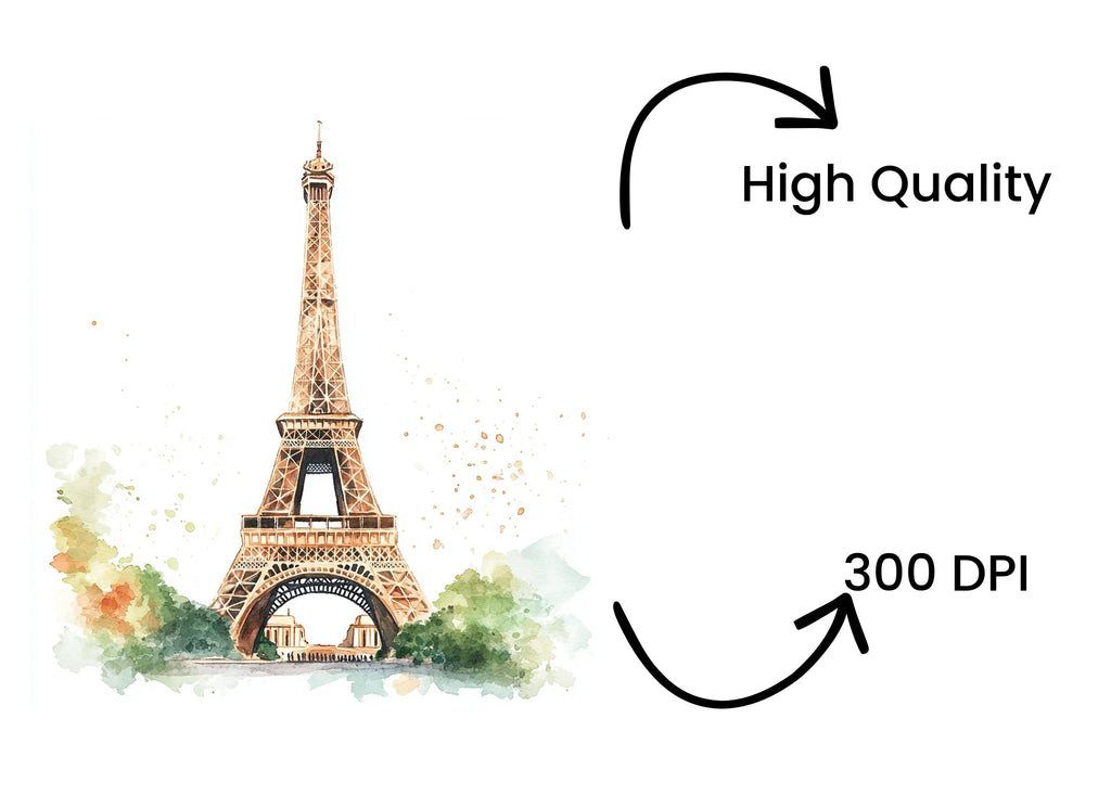 Parisian Eiffel Tower Clipart Bundle