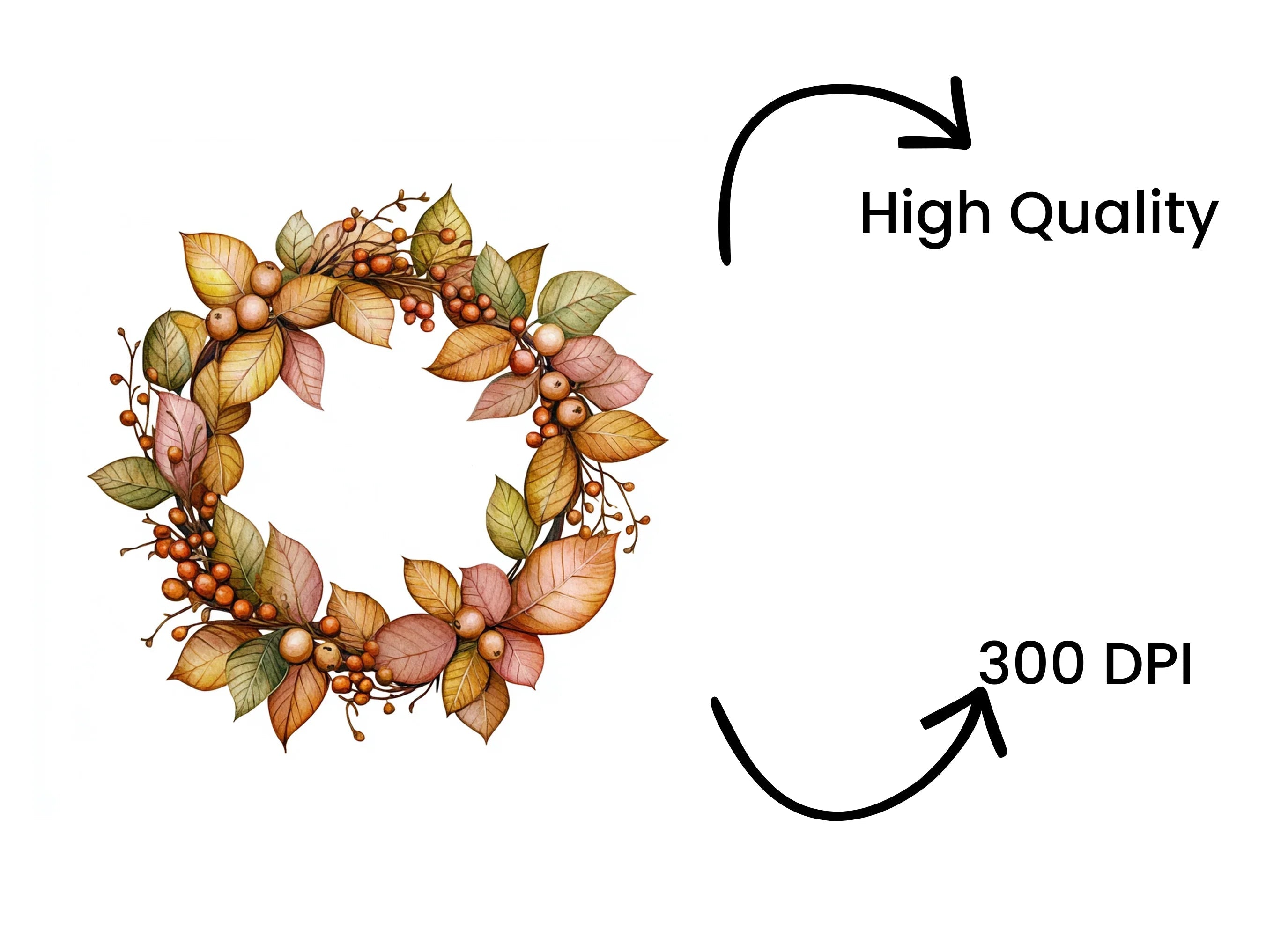 Fall Wreaths Clipart Bundle