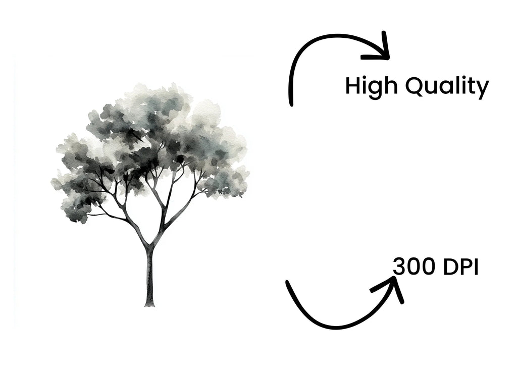 Monochrome Tree Clipart Bundle